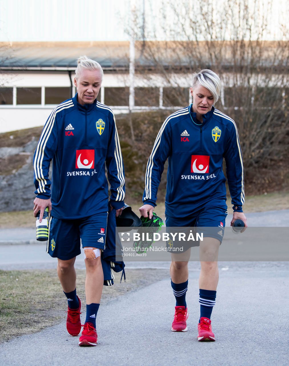 Nilla Fischer and Caroline Seger of the Swedish women