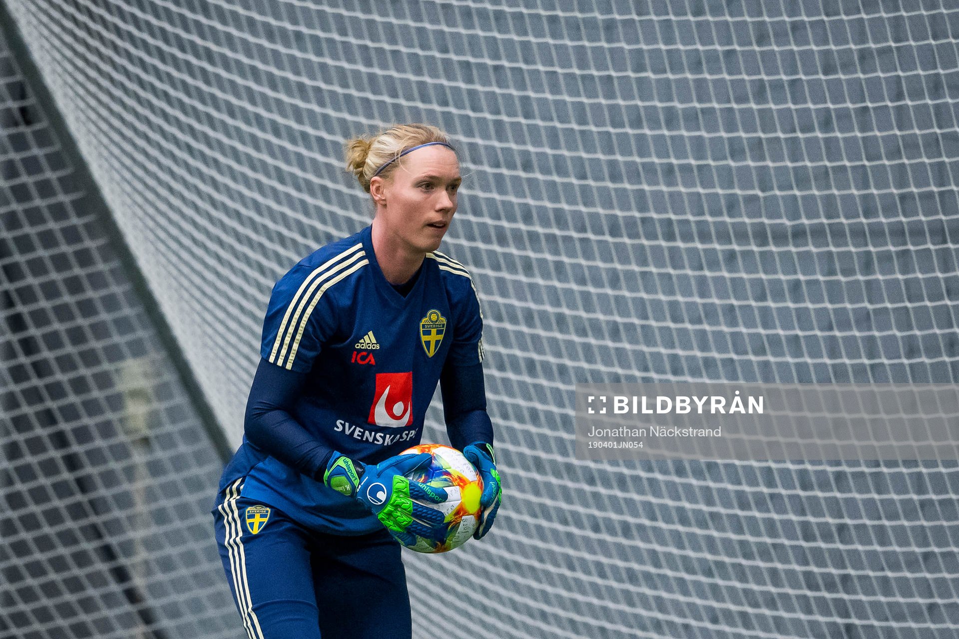 Goalkeeper Hedvig Lindahl of the Swedish women national