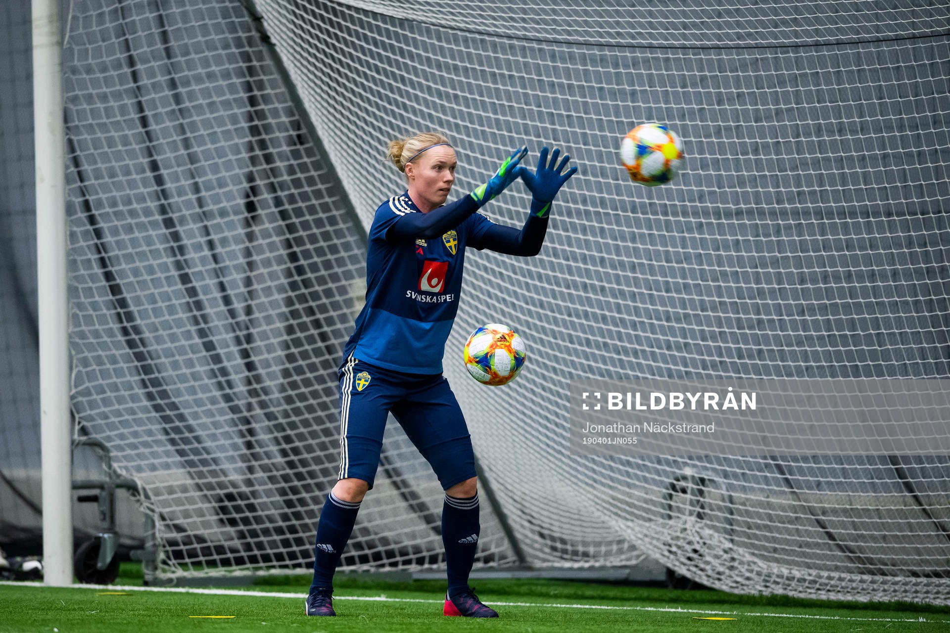 Goalkeeper Hedvig Lindahl of the Swedish women national