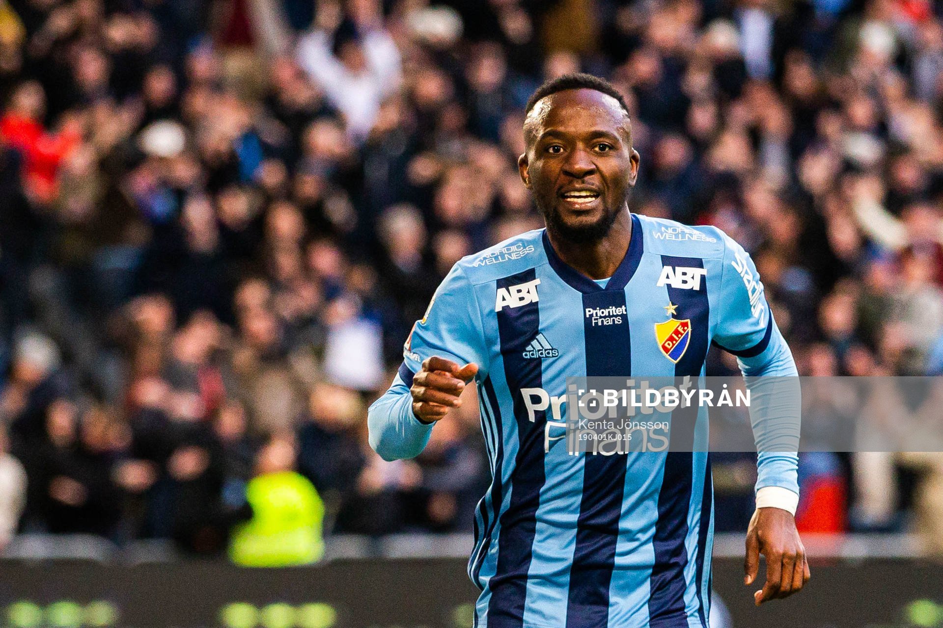 Djurgårdens Mohamed Buya Turay jublar