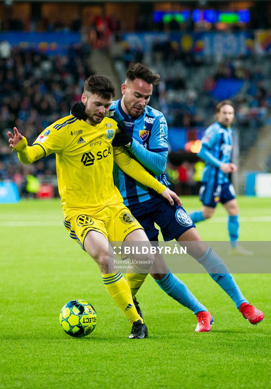 Sundsvalls Jonathan Tamimi Syberg och Djurgårdens Dzenis