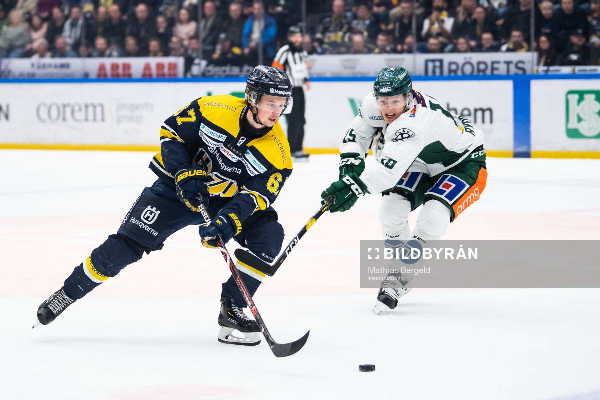 s Christoffer Törngren och Färjestads Gustav Rydahl