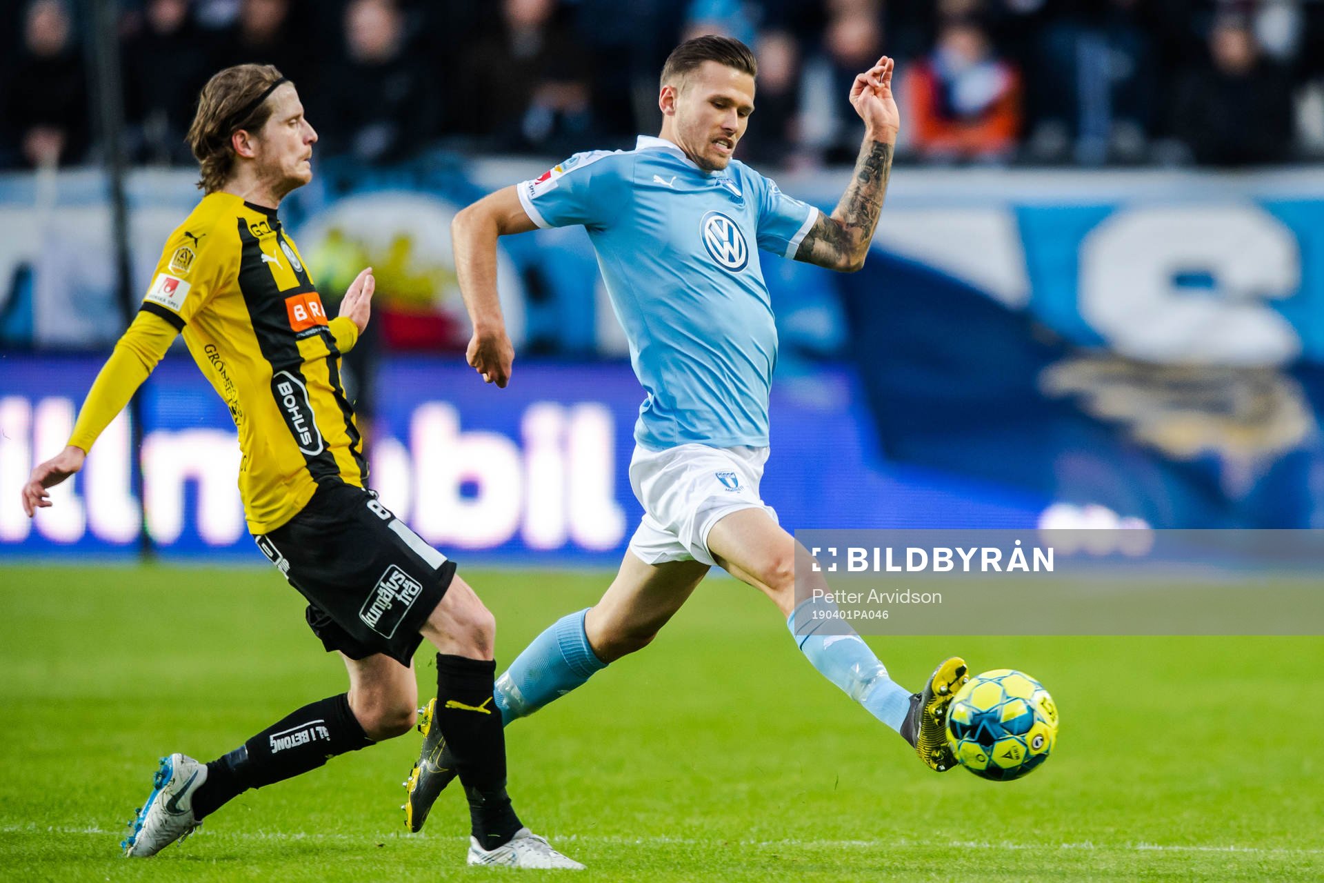 Häckens Erik Friberg och Malmö FFs Arnór Traustason