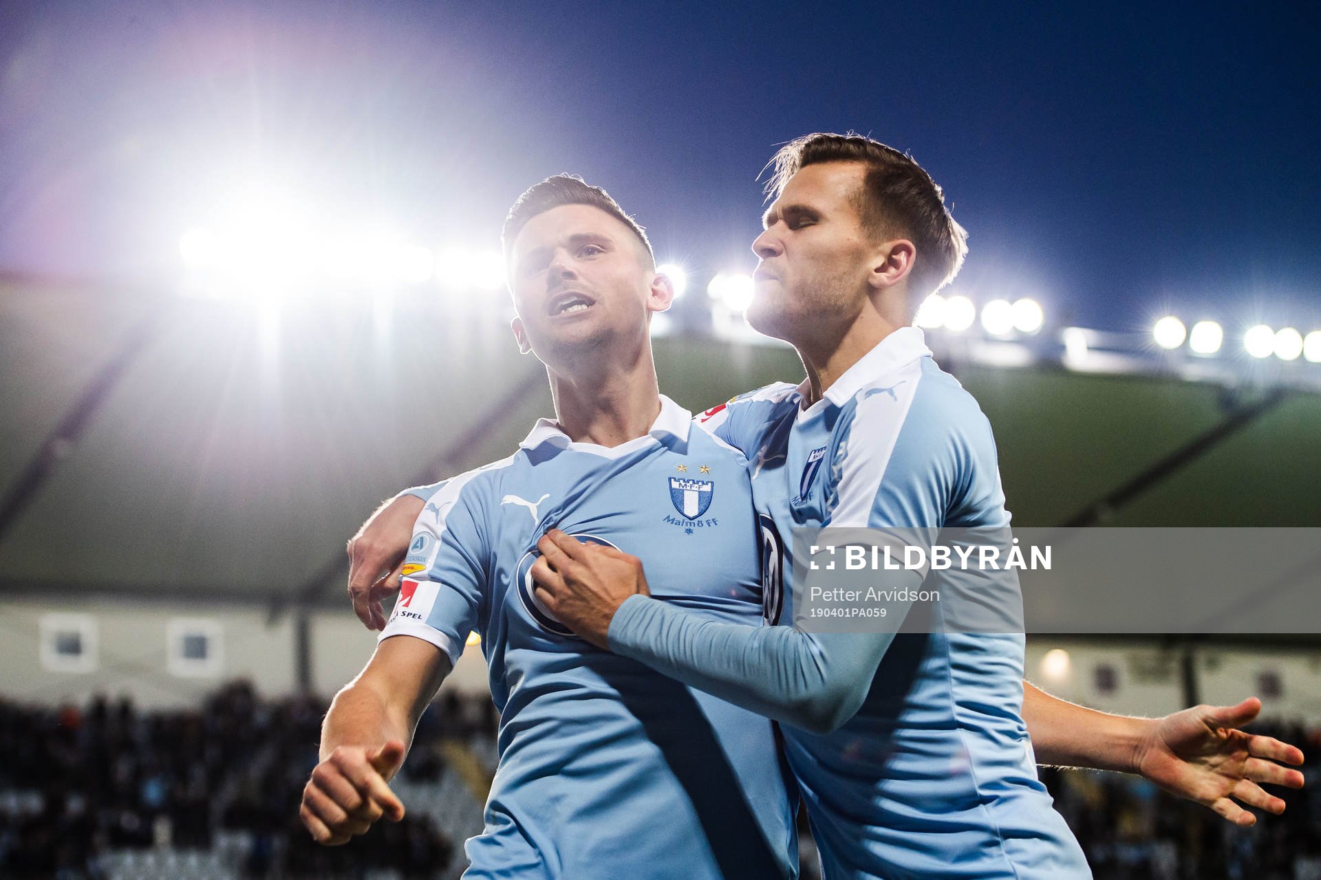 Malmö FFs Marcus Antonsson och Arnór Traustason jublar