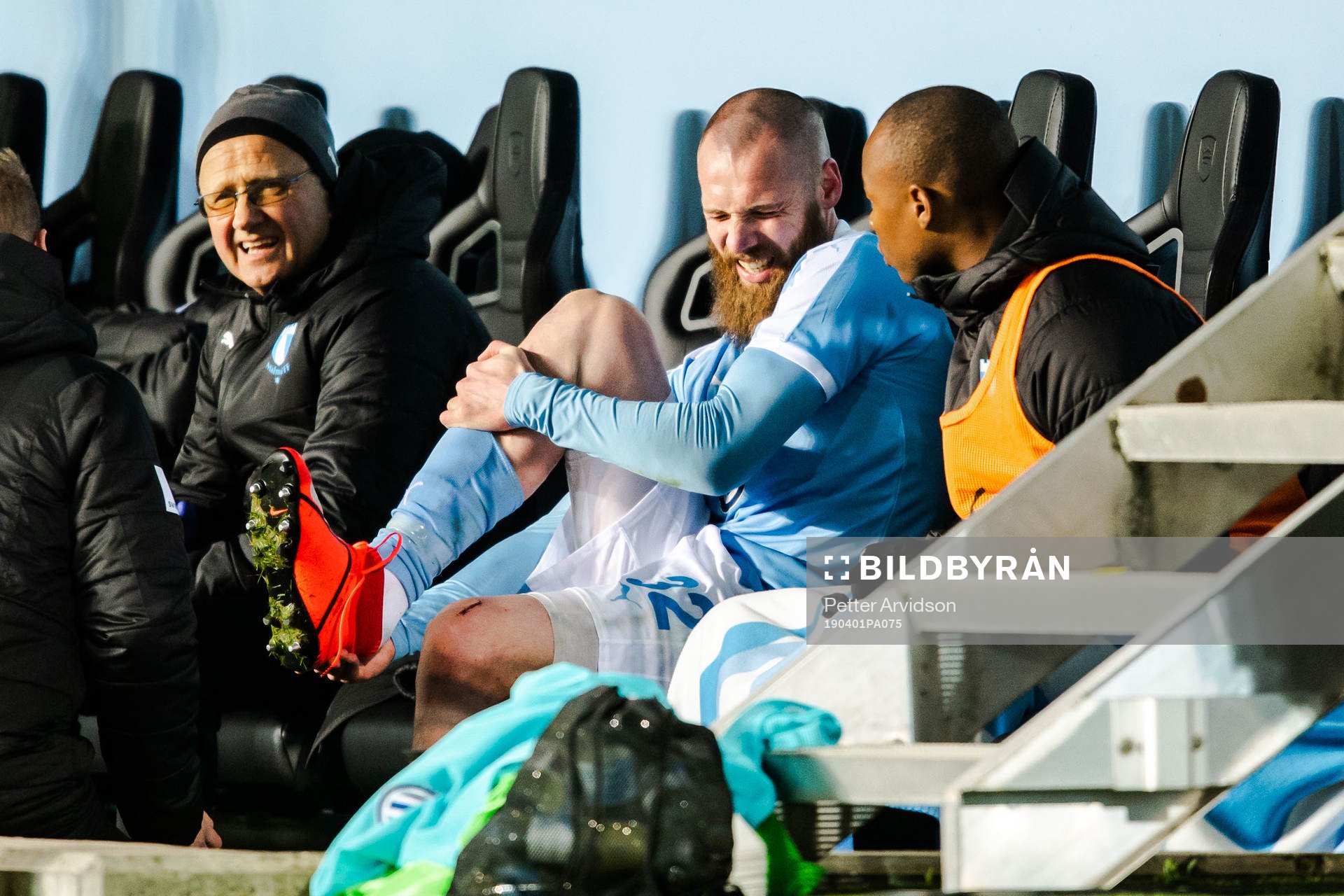 Malmö FFs Jo Inge Berget har ont på bänken