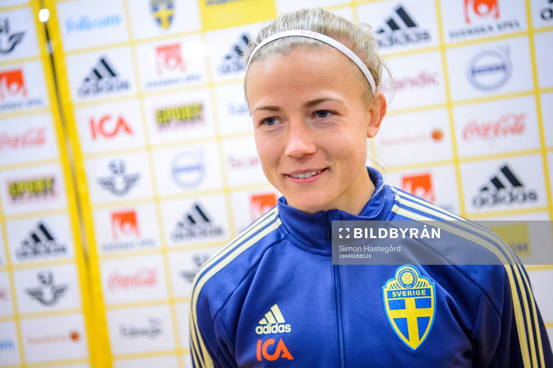 Hanna Glas of the Swedish women national football team