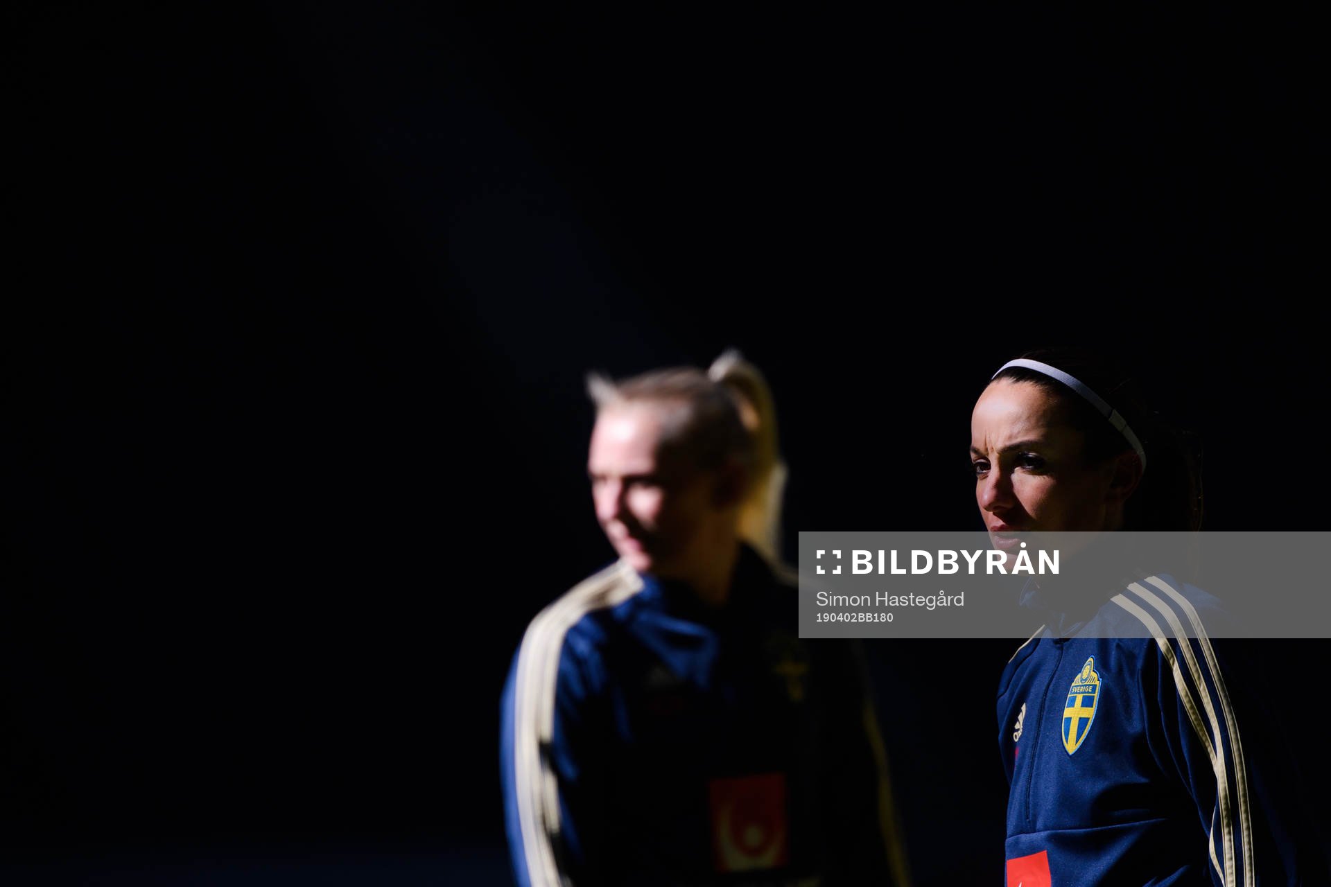 Stina Blackstenius and Kosovare Asllani of the Swedish