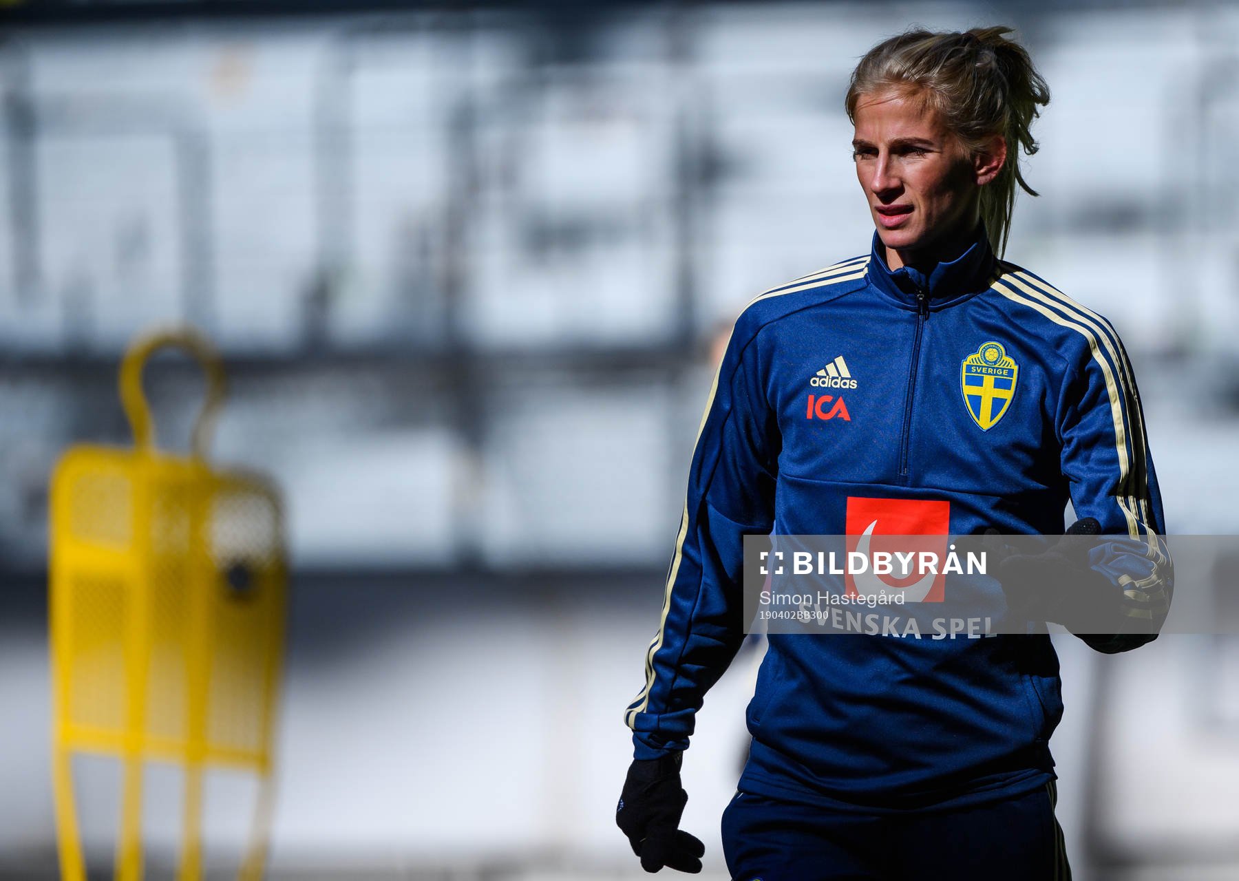 Sofia Jakobsson of the Swedish women national football team