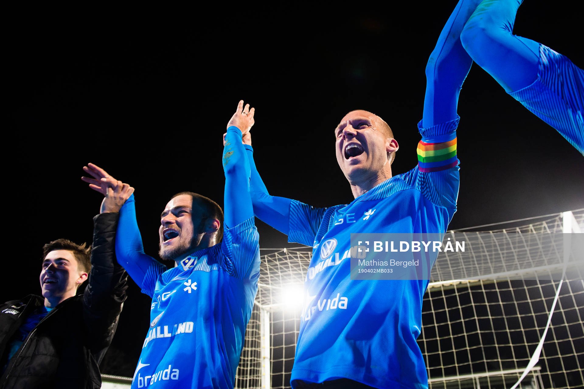 Halmstads Pontus Silfwer och Andreas Johansson jublar