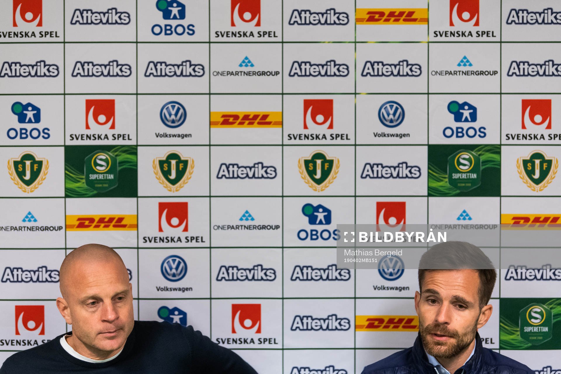 Jönköpings tränare Andreas Brännström och Halmstads