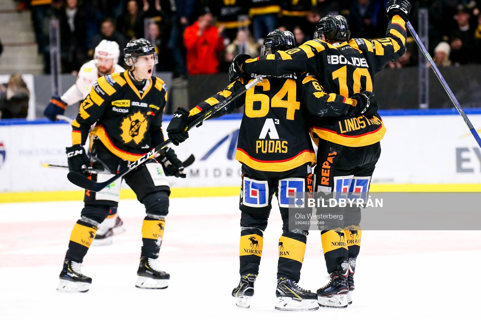 Skellefteås Joakim Lindström, Jonathan Pudas och Robin