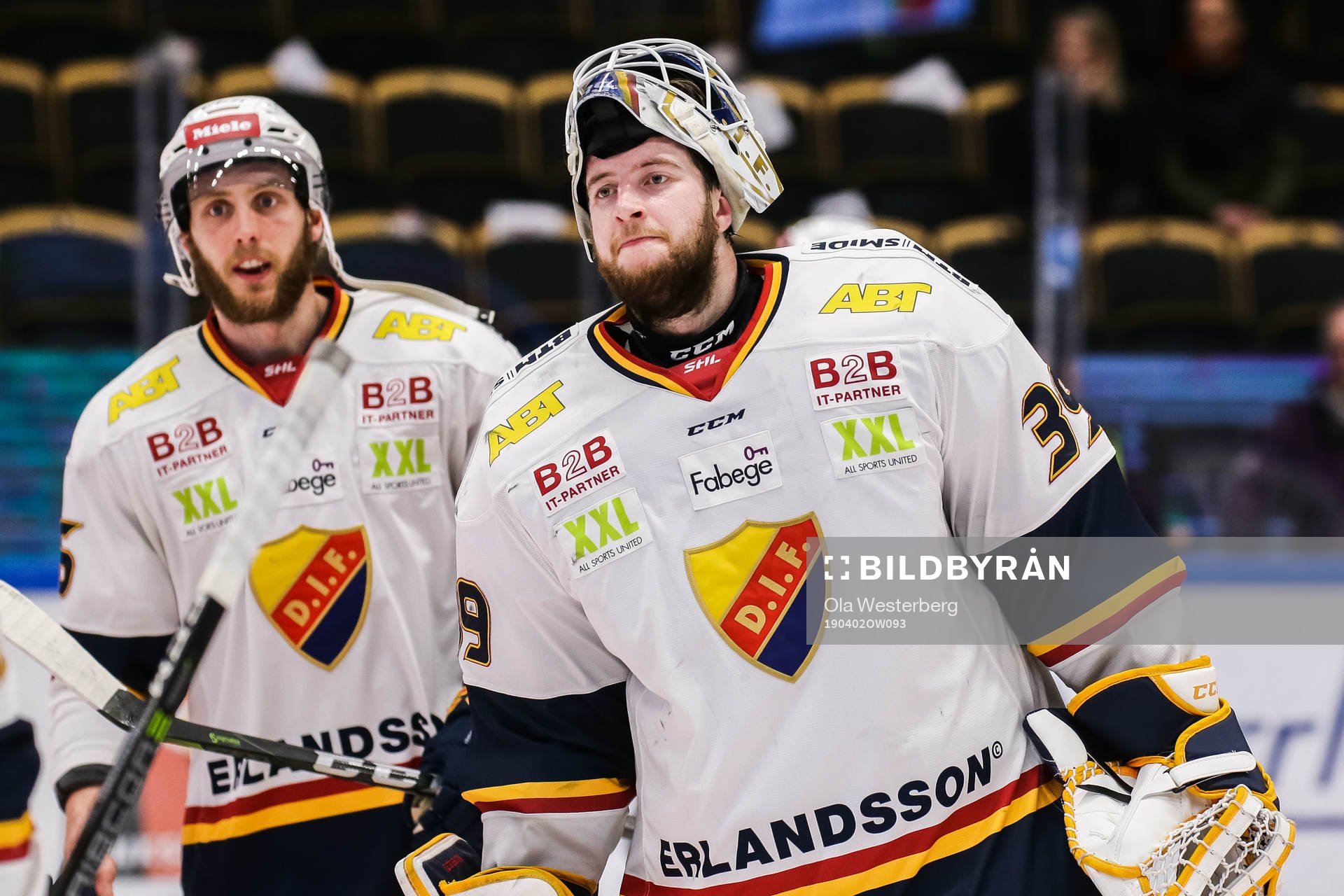 Djurgårdens målvakt Adam Reideborn jublar