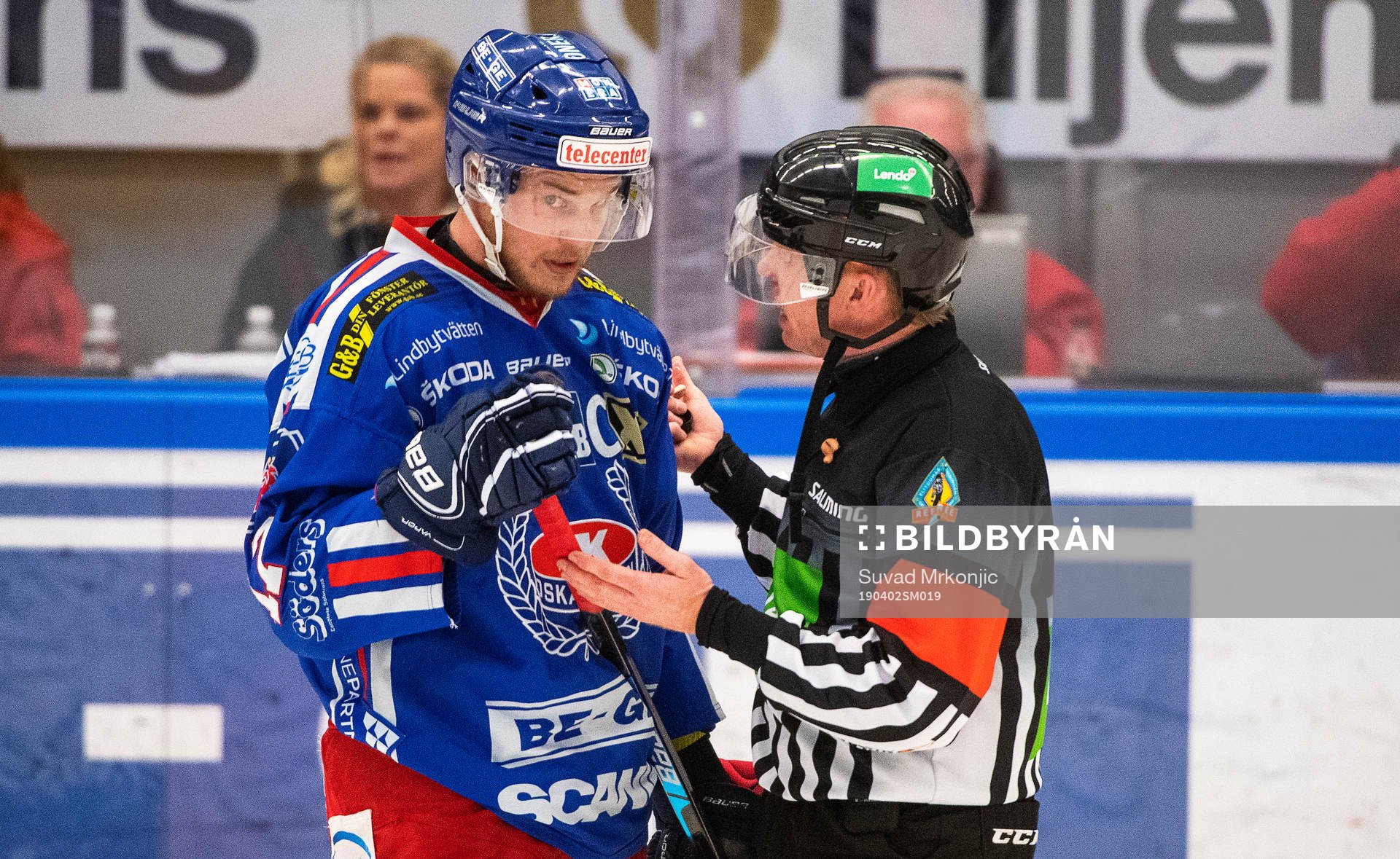 Oskarshamns Jonas Engström och domare Pehr Claesson