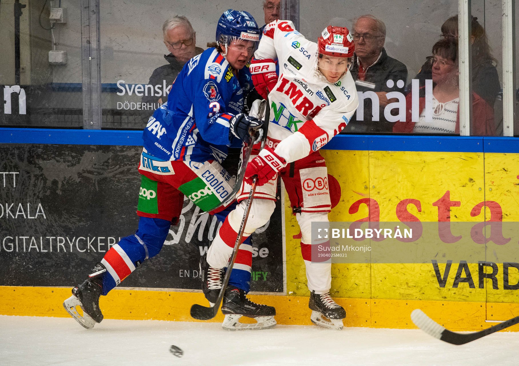 Oskarshamns Lukas Pilö och Timrås Rickard Palmberg