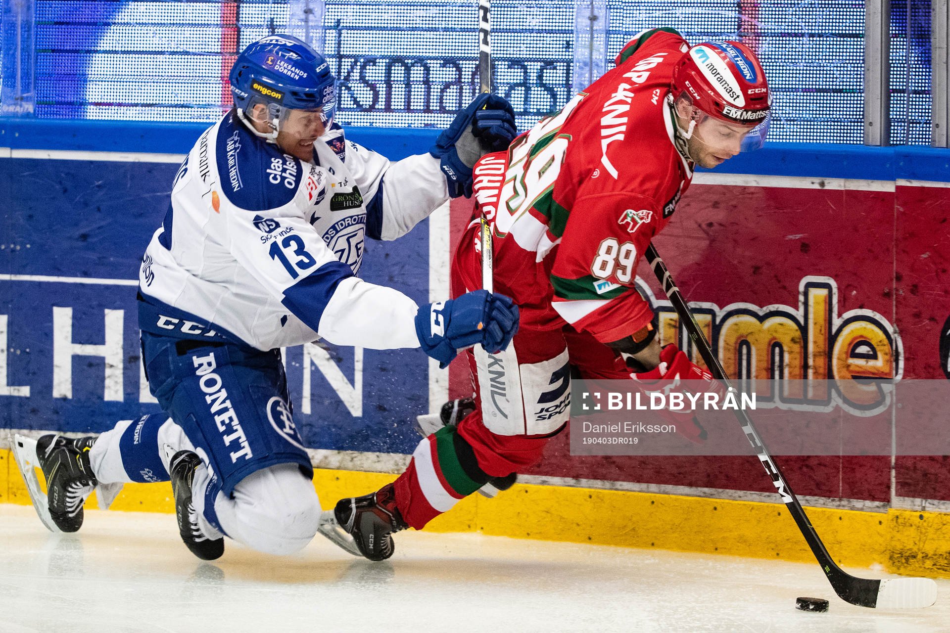 Leksands Jon Knuts och Moras Ryan Johnston