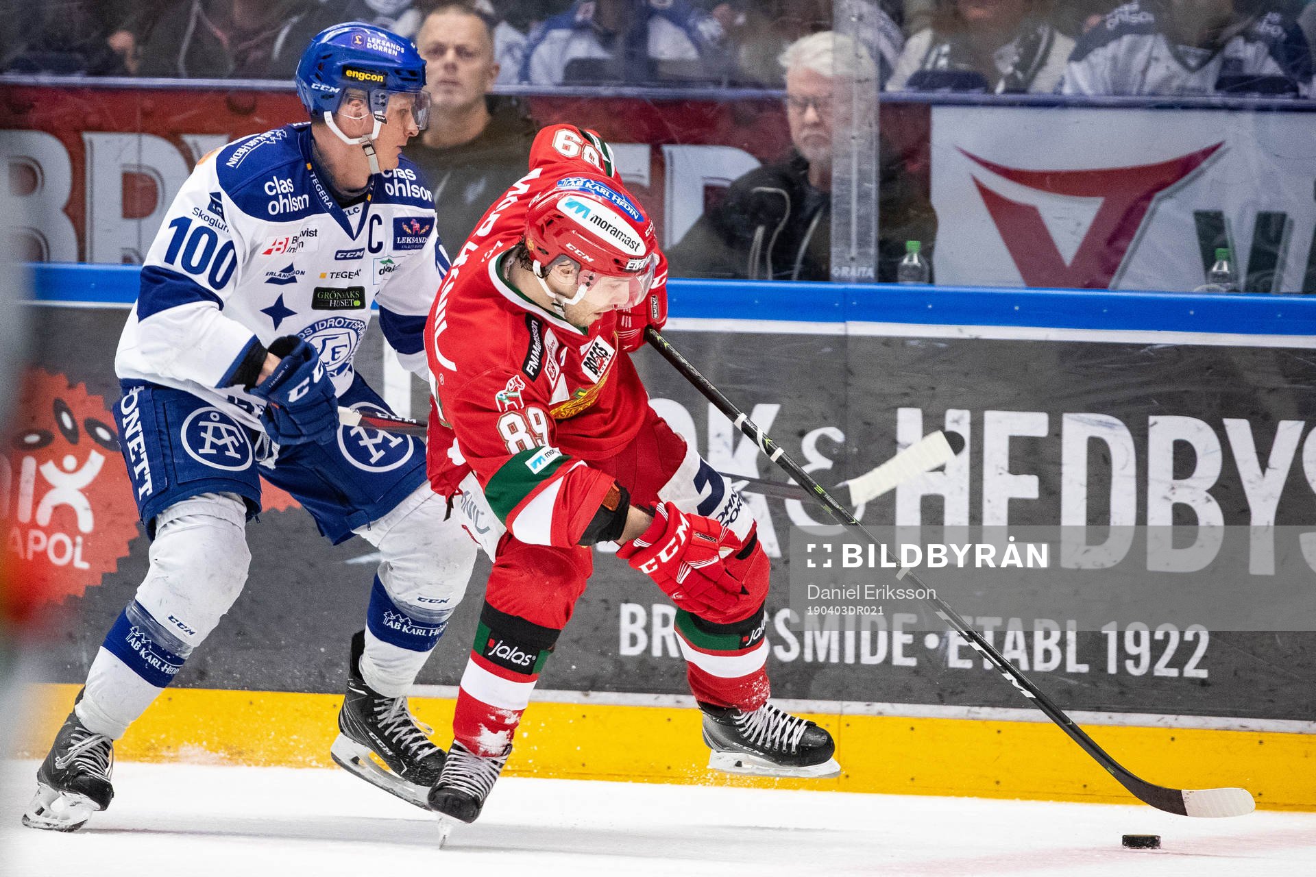 Leksands Martin Karlsson   och Moras Ryan Johnston