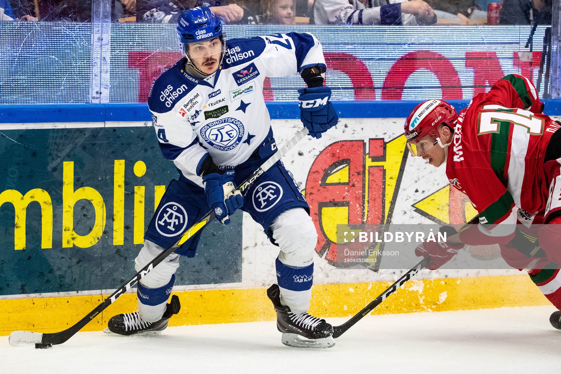 Leksands Thomas Valkvæ Olsen  och Moras mo71+