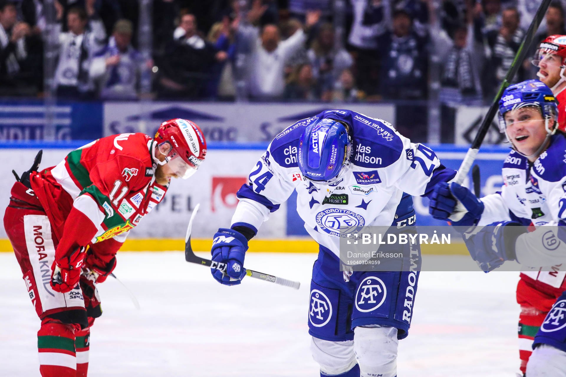 Leksands Thomas Valkvæ Olsen  jublar