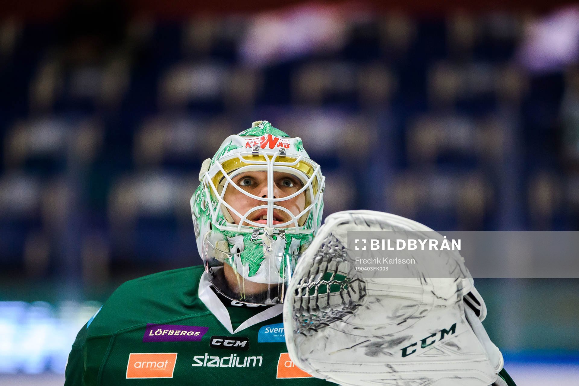 Färjestads målvakt Adam Werner