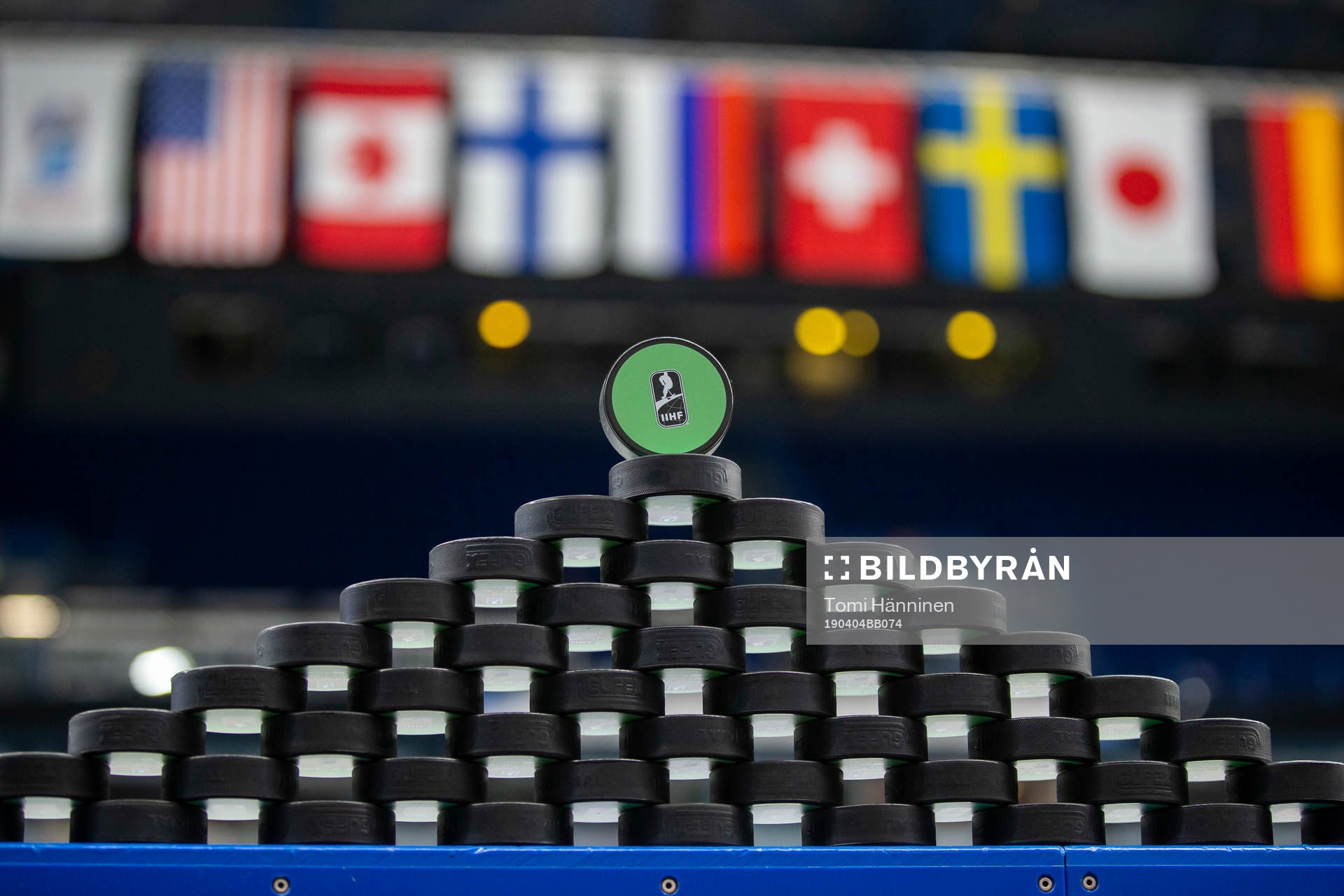 Pucks and flags