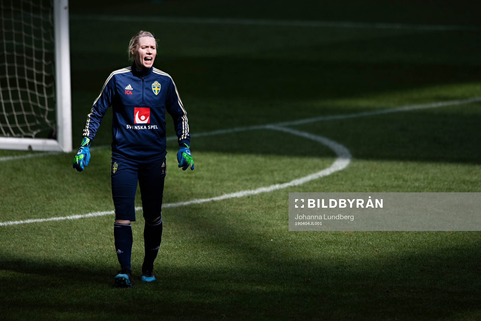 Goalkeeper Hedvig Lindahl of the Swedish women national
