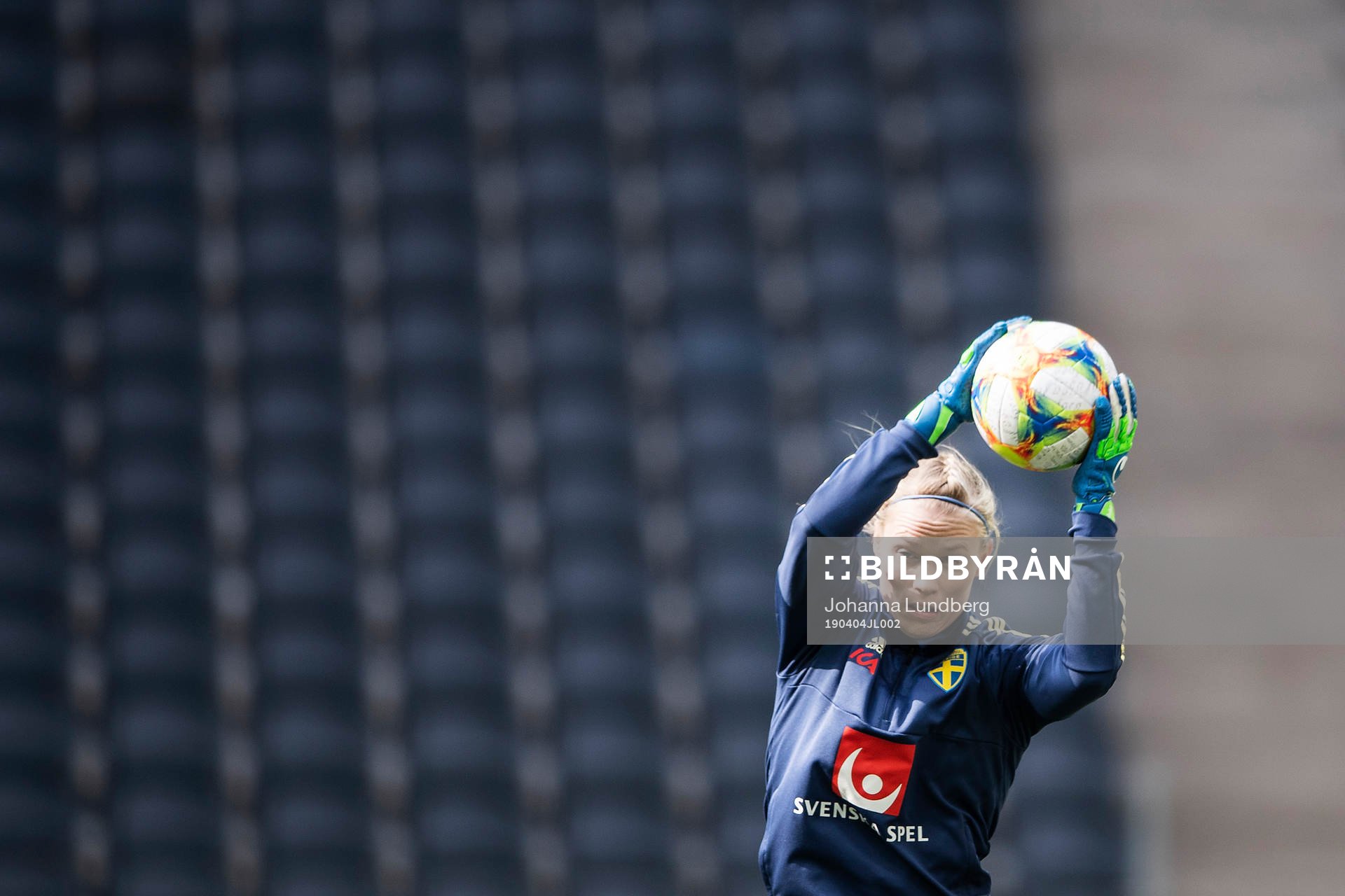 Goalkeeper Hedvig Lindahl of the Swedish women national