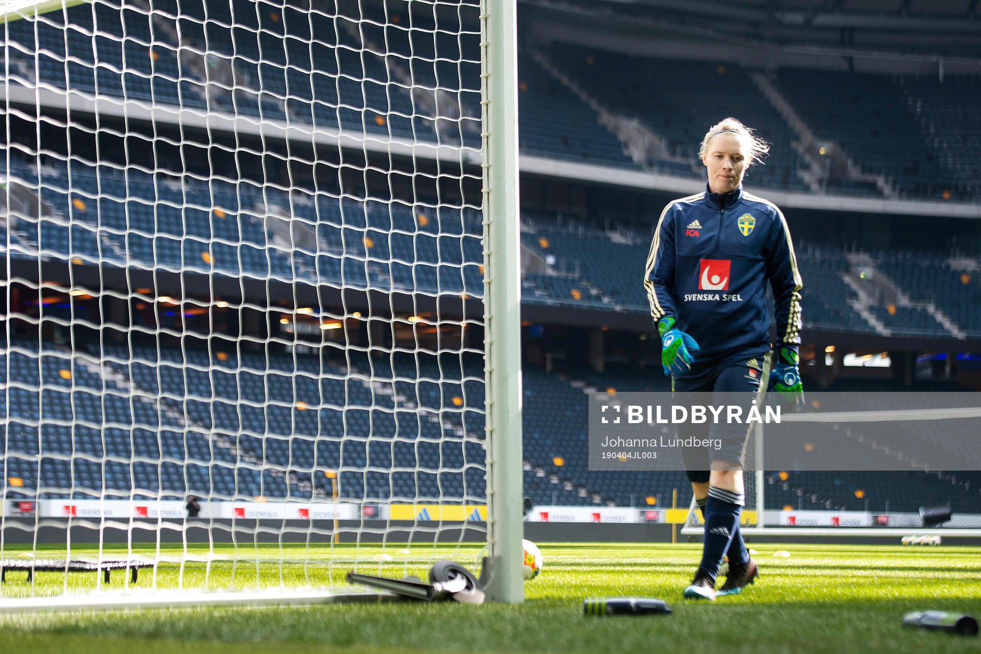 Goalkeeper Hedvig Lindahl of the Swedish women national