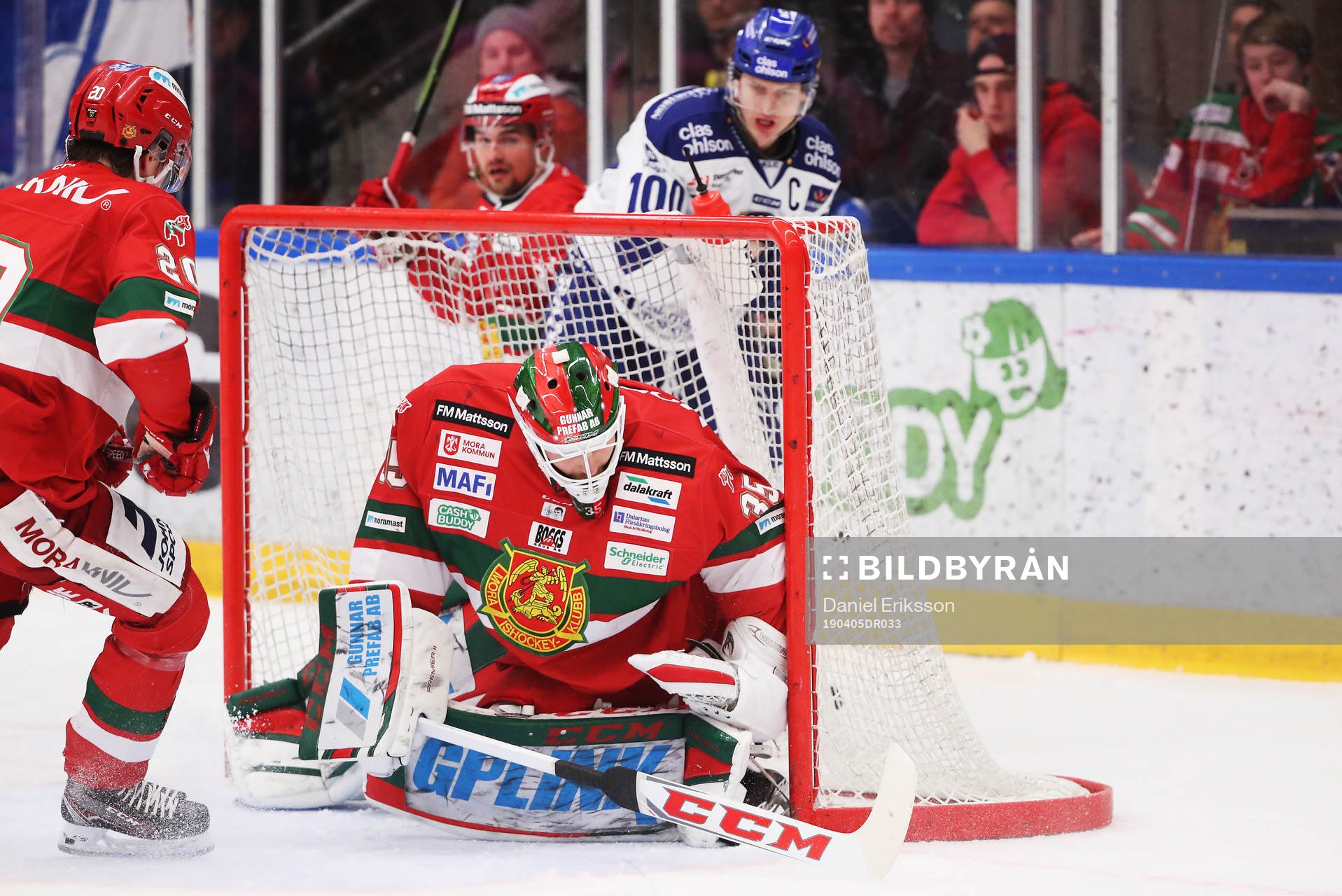 Moras målvakt Christian Engstrand och Leksands Martin