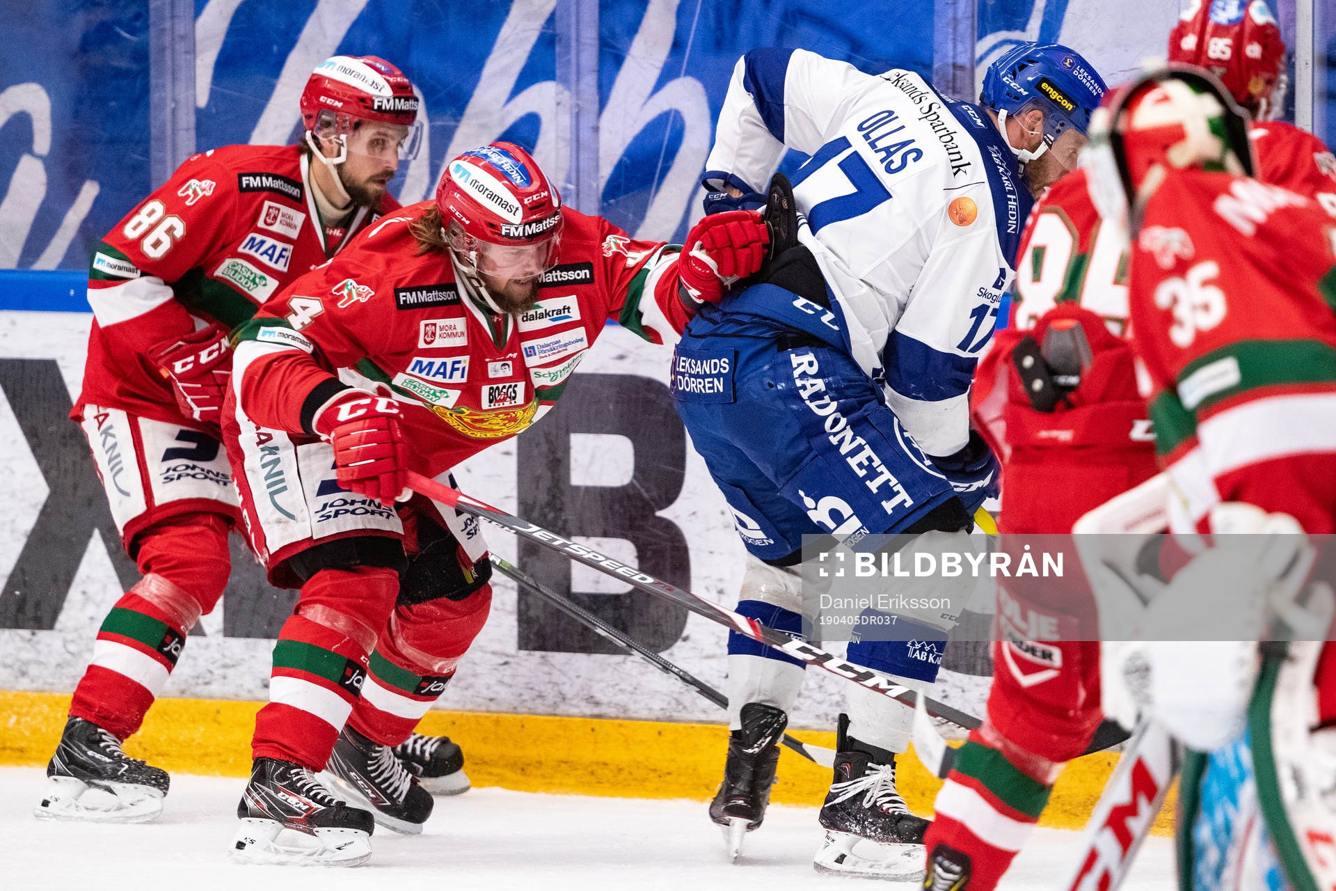 Moras Viktor Amnér och Mathias Bromé och Leksands Jesper