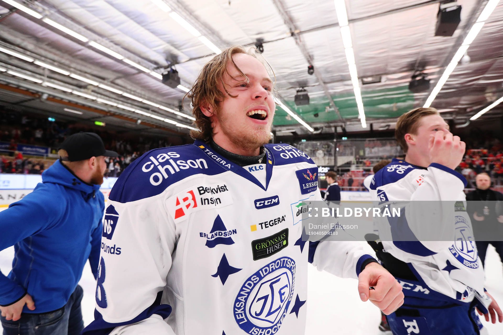 Leksands spelare jublar