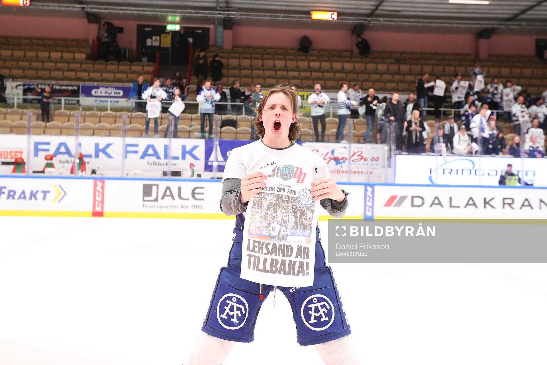 Leksands spelare jublar