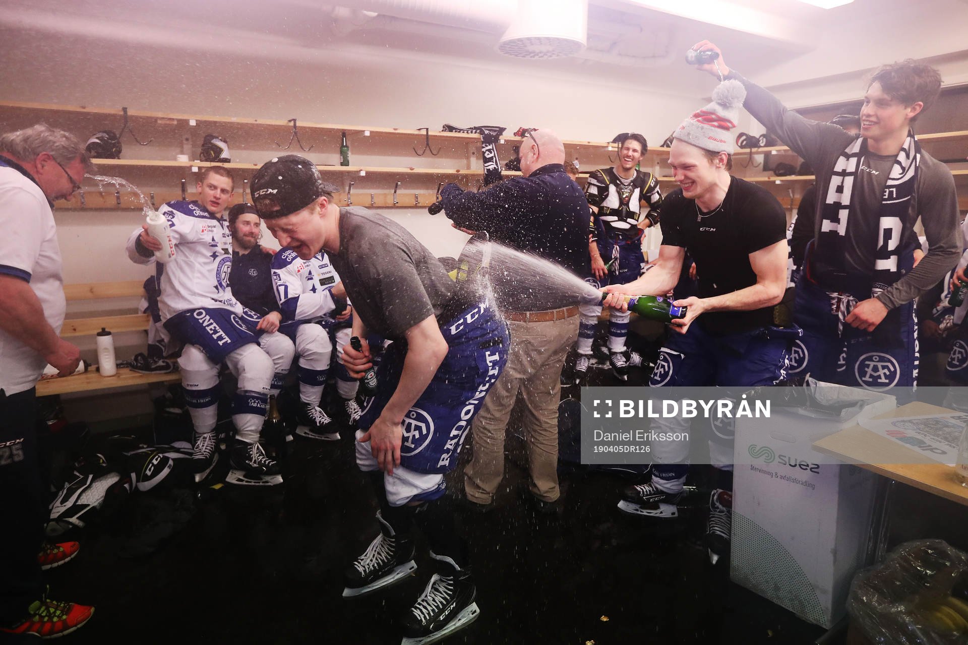 Leksands Lucas Nordsäter och Lukas Engqvist jublar
