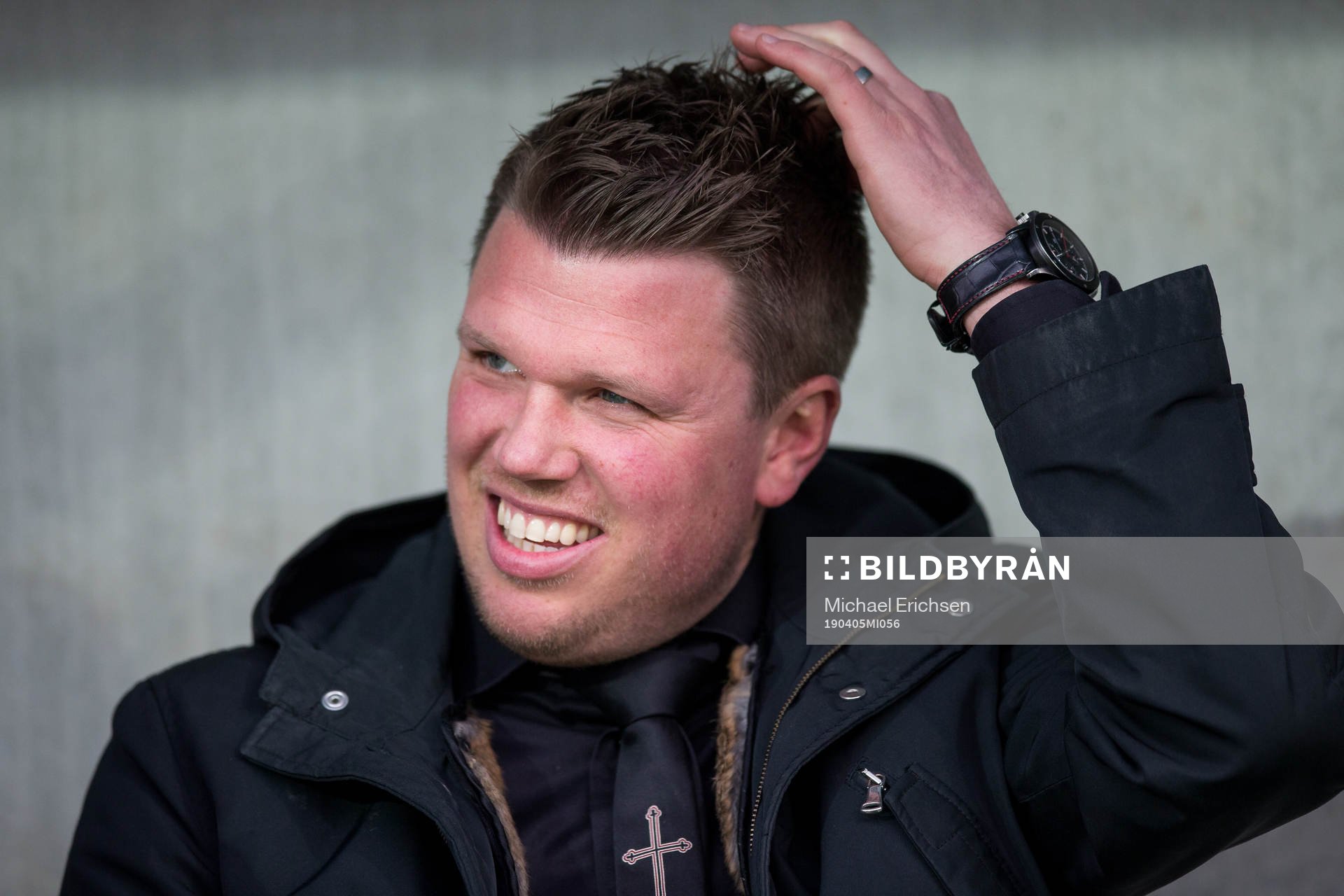 Östers tränare Christian Järdler innan fotbollsmatchen i