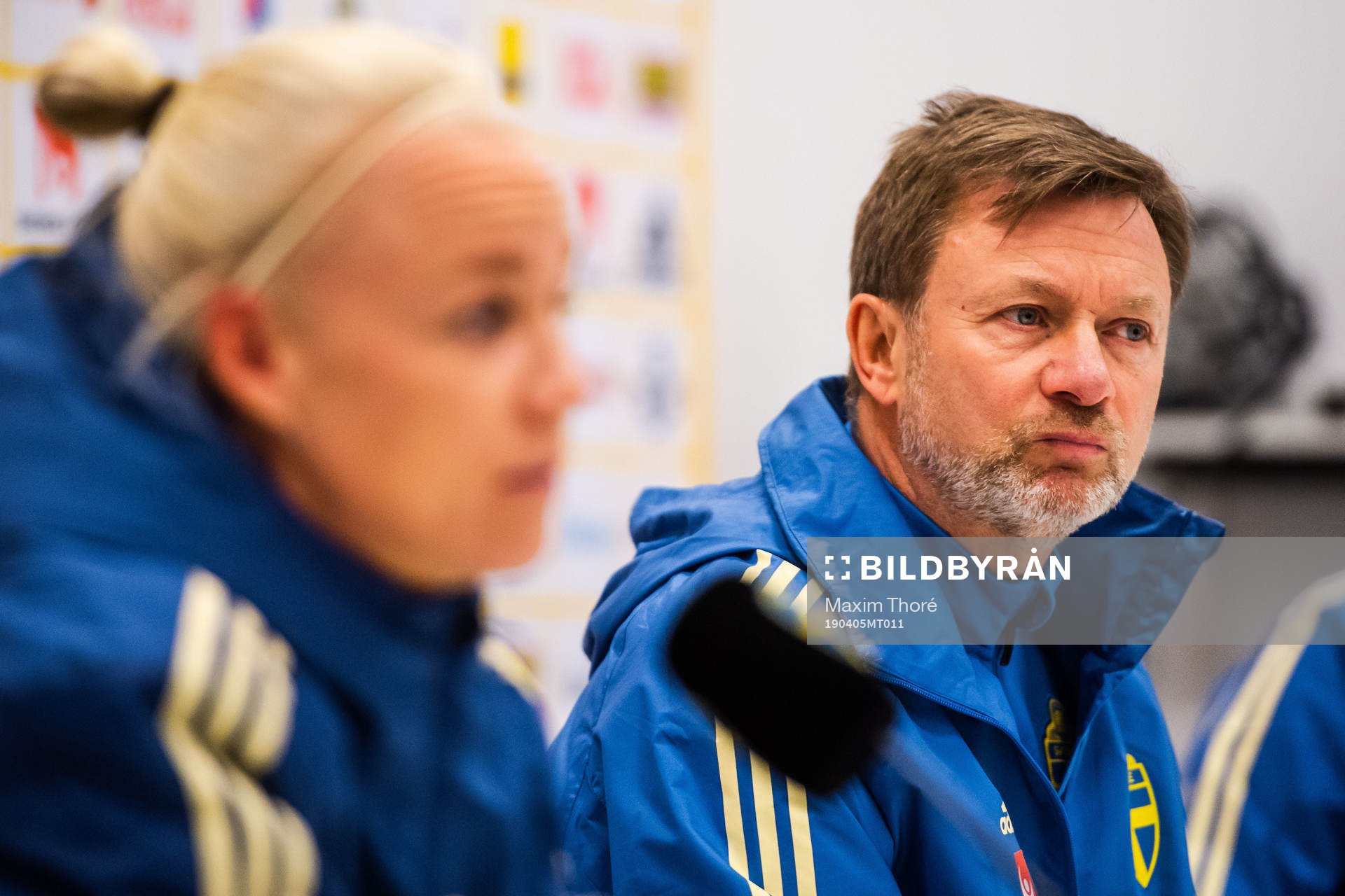 Caroline Sege and Peter Gerhardsson, head coach of the