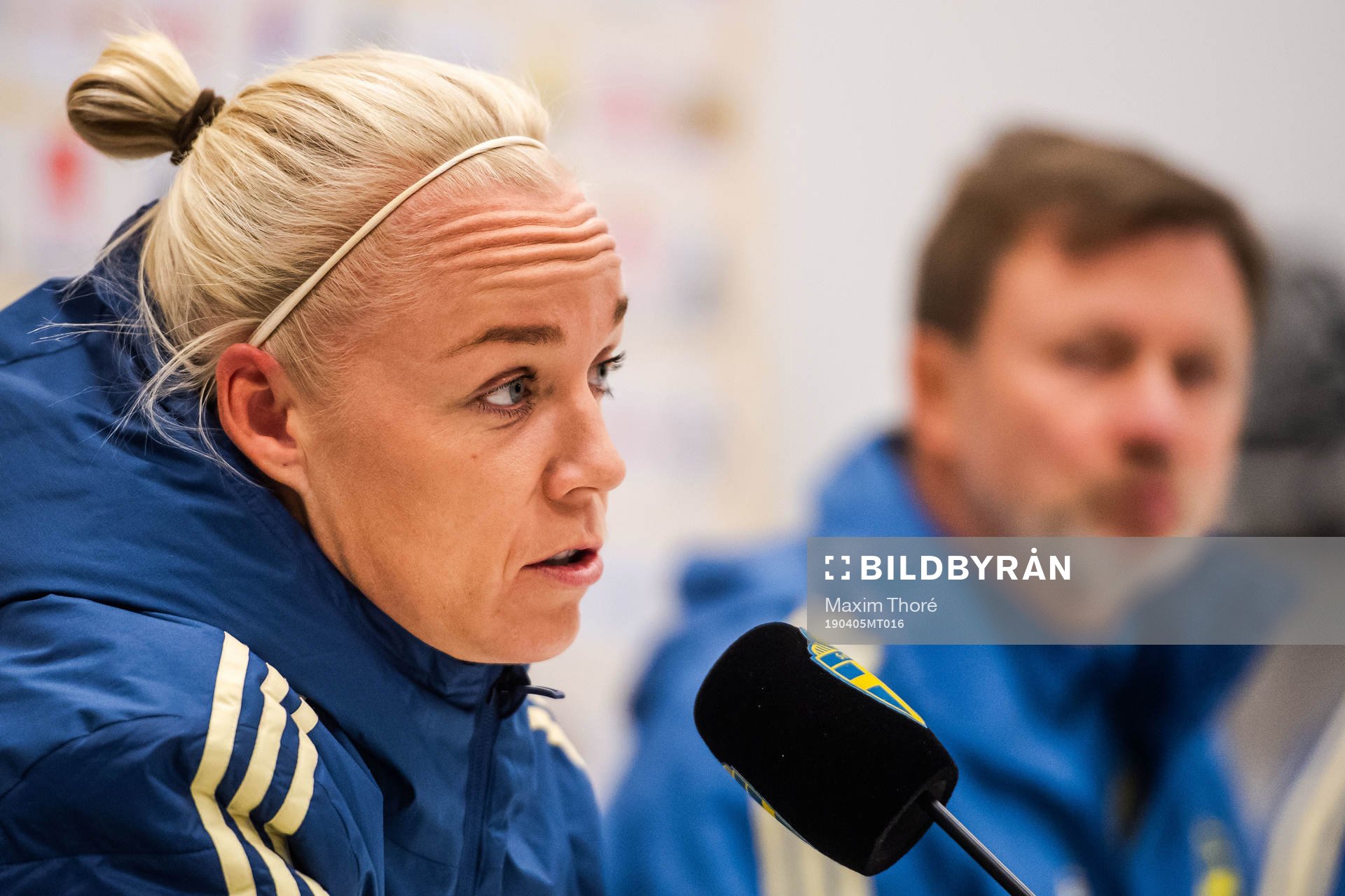Caroline Sege and Peter Gerhardsson, head coach of the