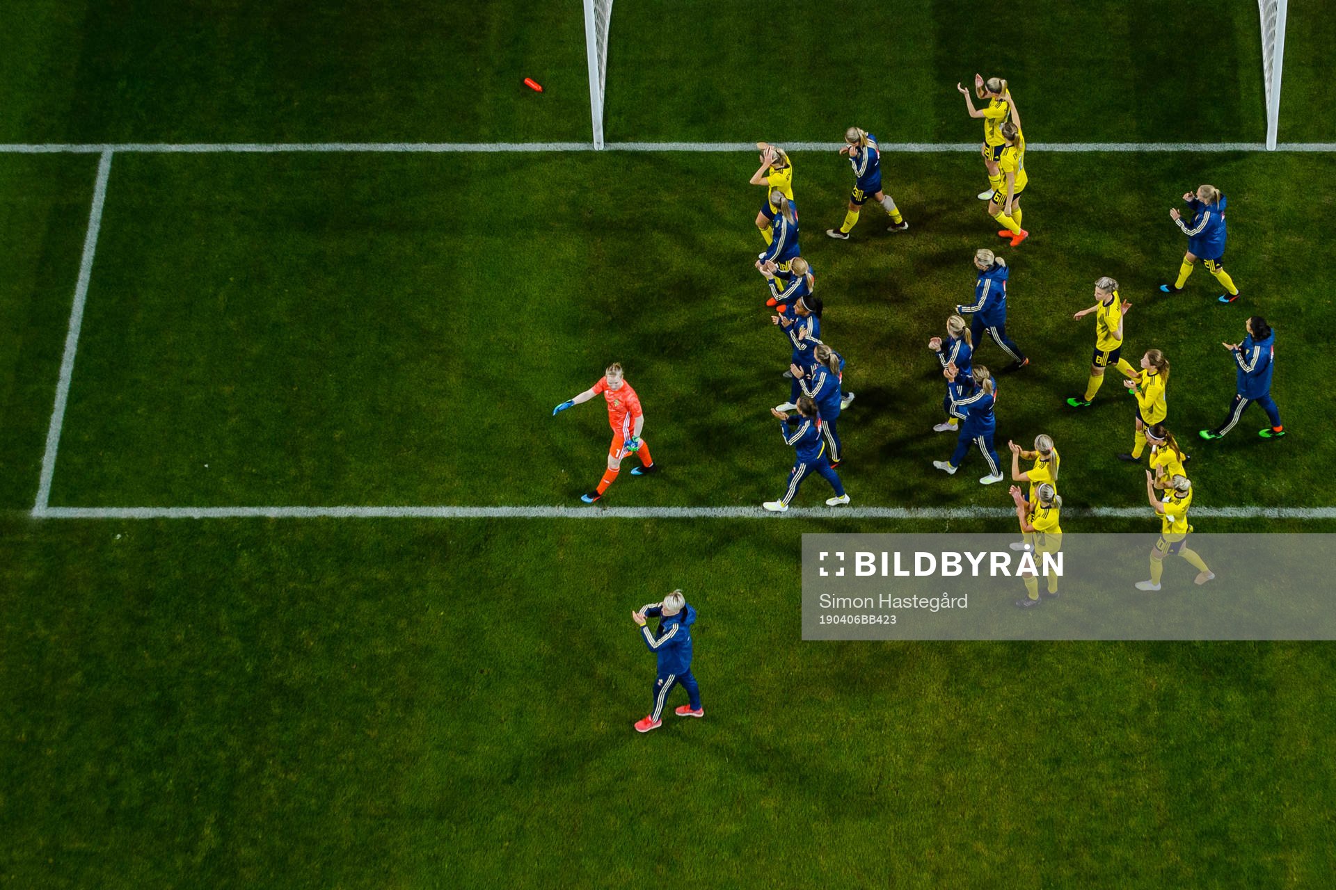 Players of Sweden celebrates