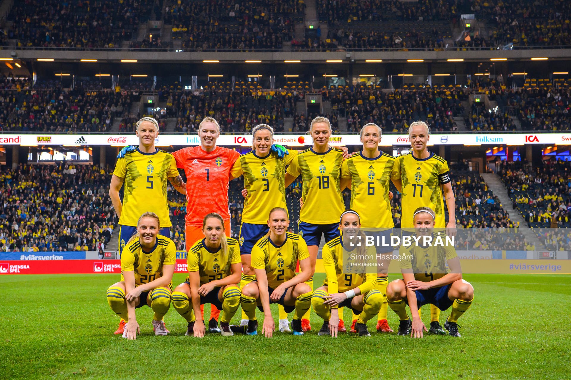 The Starting eleven of Sweden