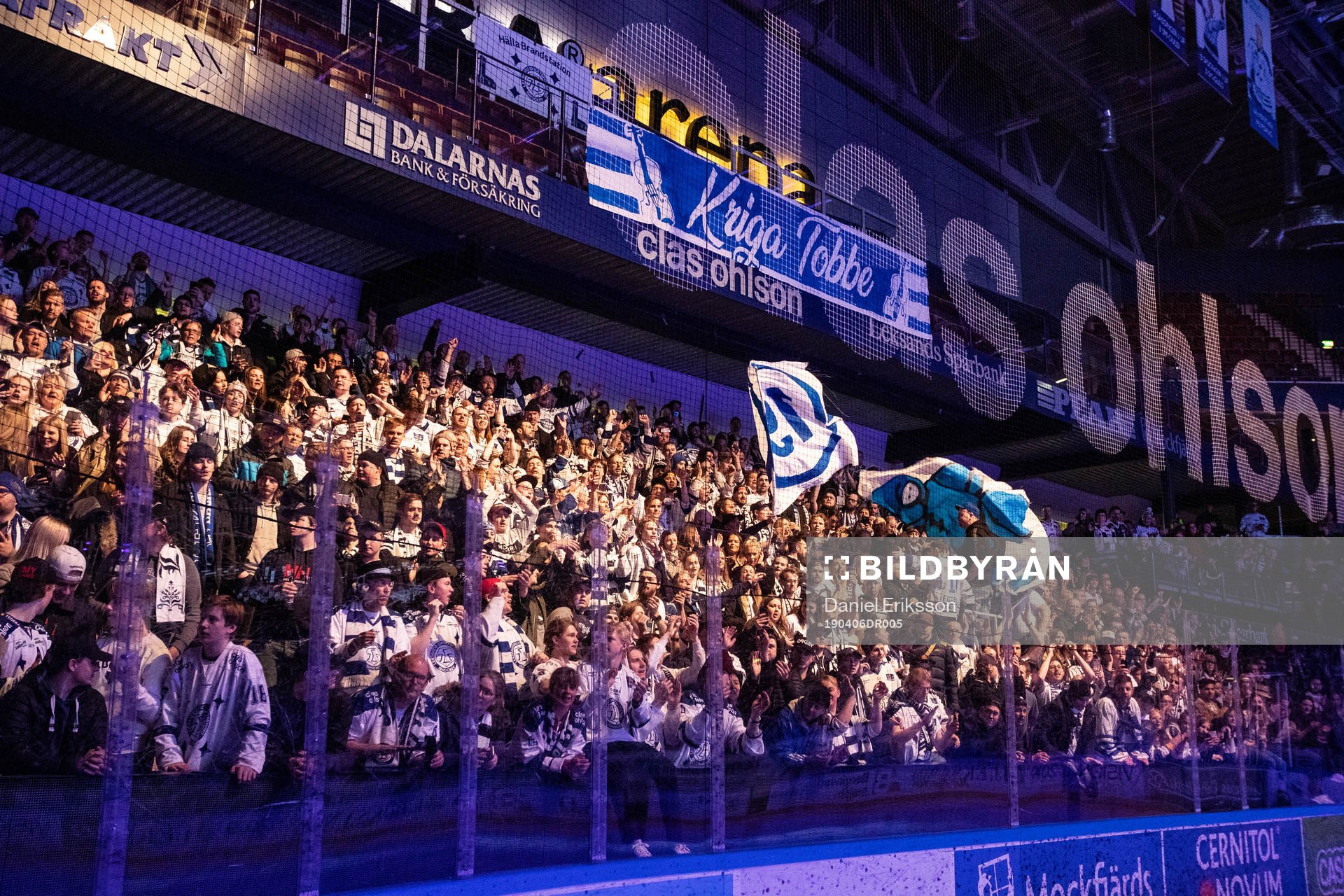 Leksands fansen firar i Tegera Arena