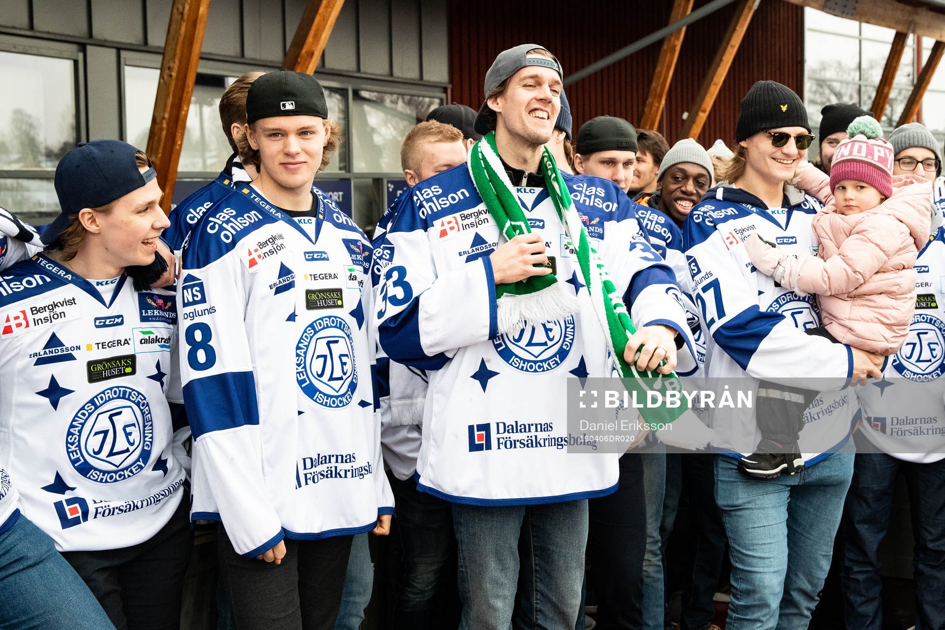 Leksands Marcus Karlberg och Filip Johansson och målvakt