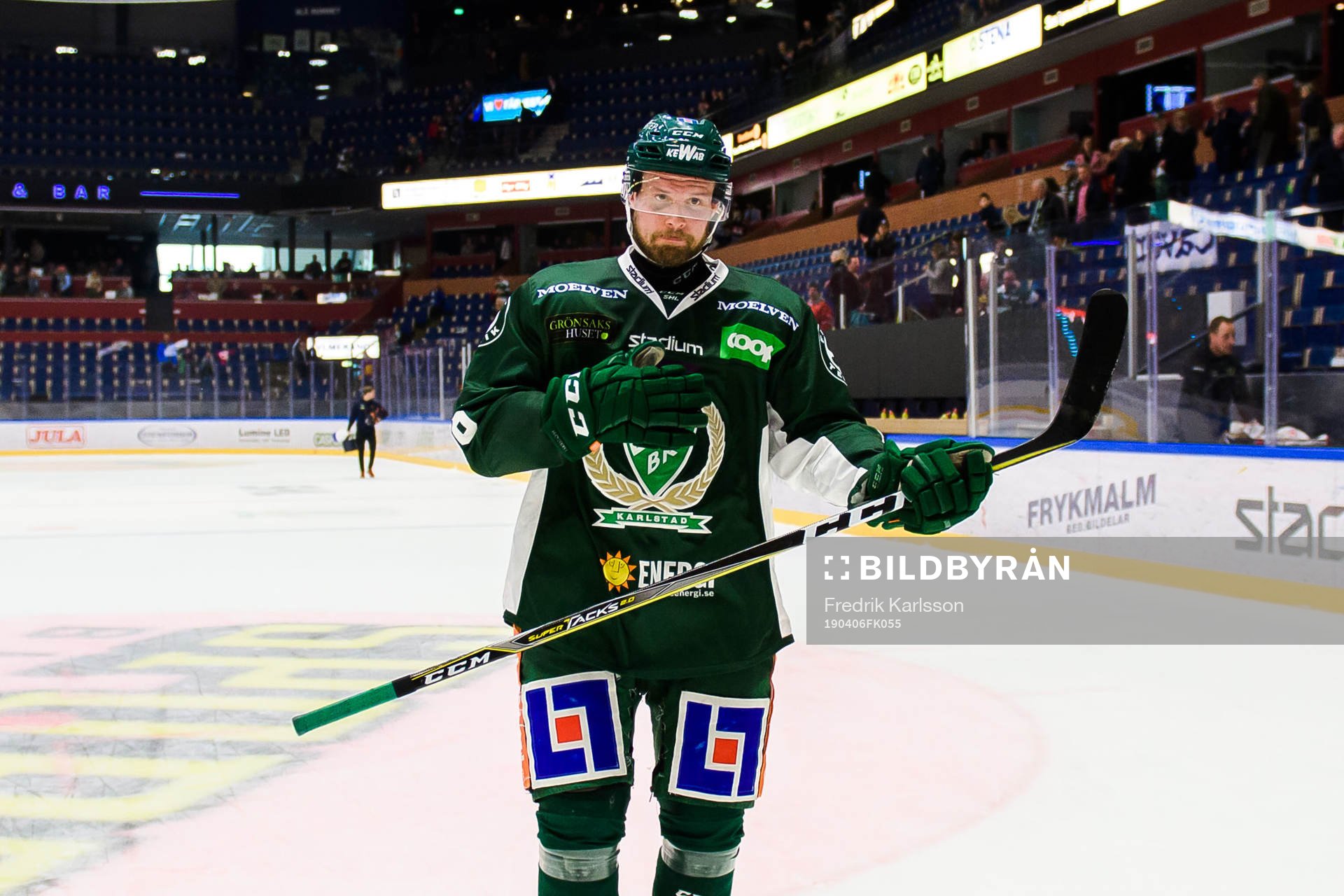 Färjestads Alexander Johansson jublar