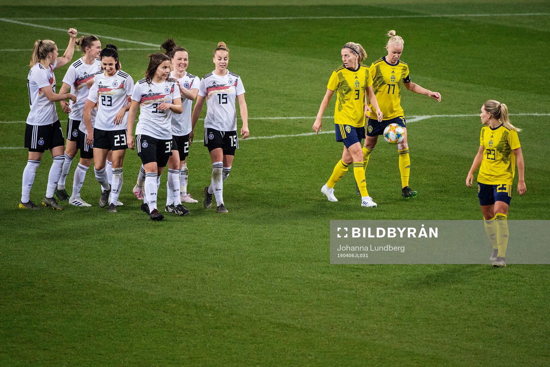 Linda Sembrant, Caroline Seger and Elin Rubensson of Sweden