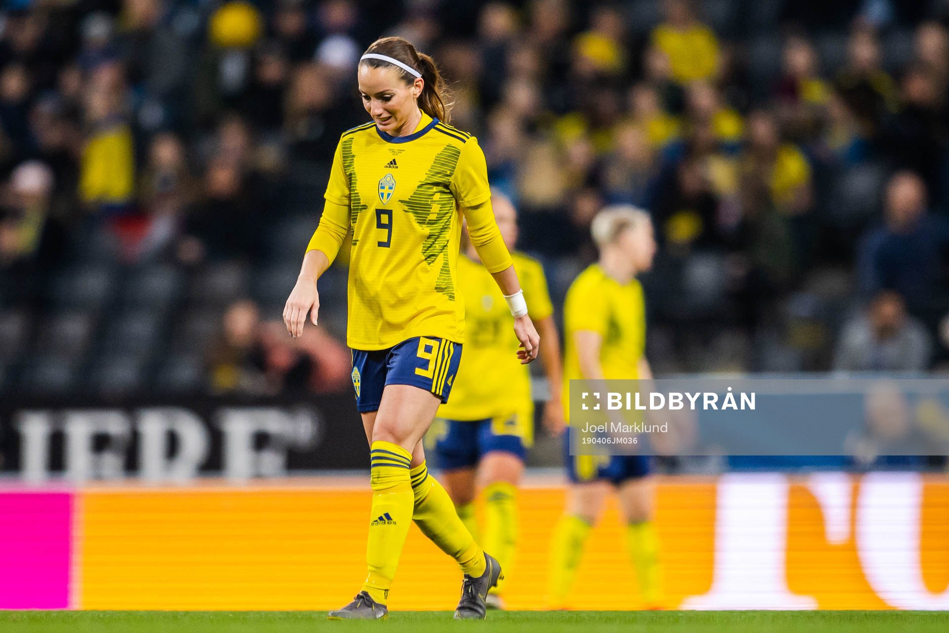 Kosovare Asllani of Sweden looks dejected