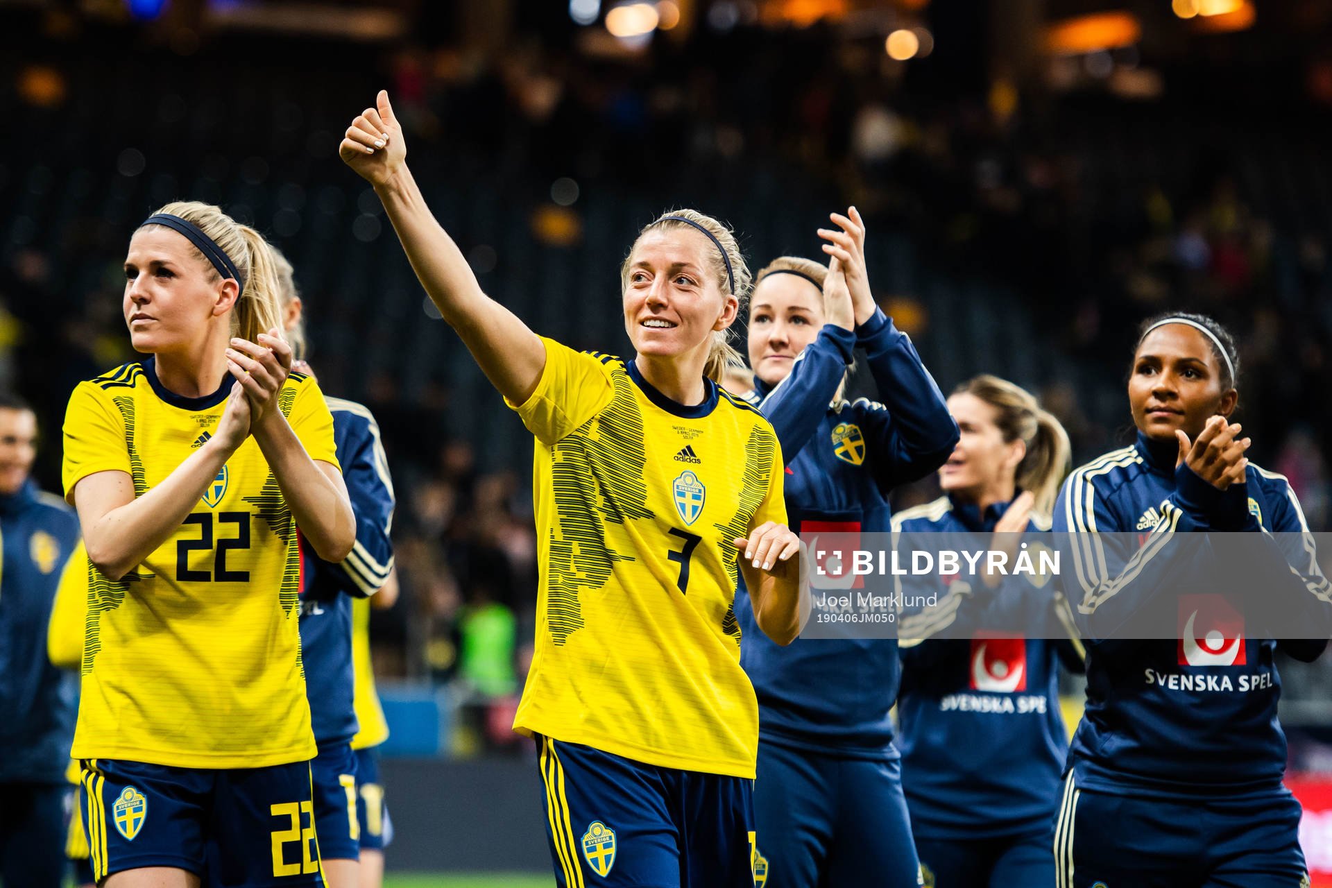 Olivia Schough and Jonna Andersson of Sweden thanks the