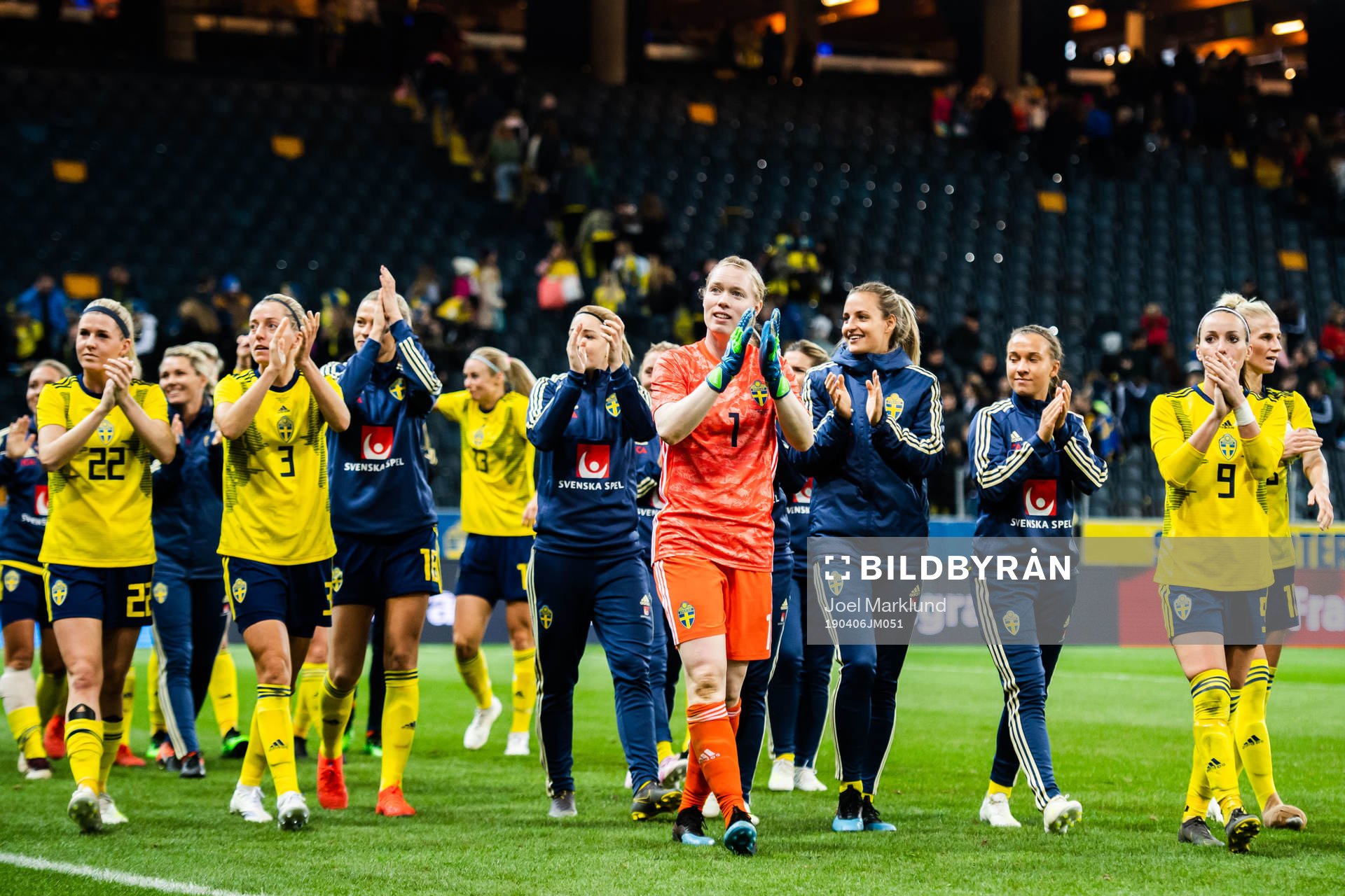 Olivia Schough, Linda Sembrant, goalkeeper Hedvig Lindahl