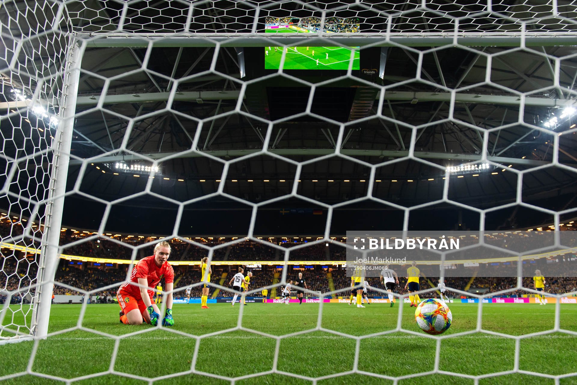 Goalkeeper Hedvig Lindahl of Sweden looks dejected