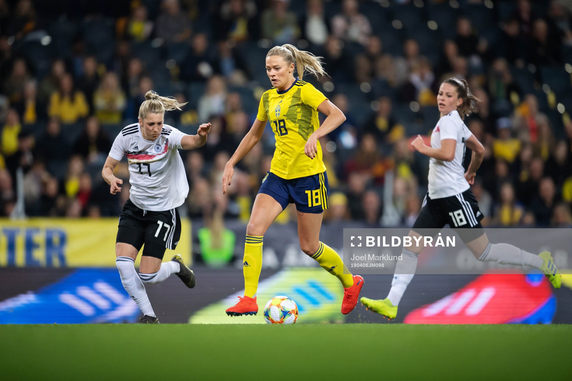 Verena Schweers and Melanie Leupolz of Germany in action