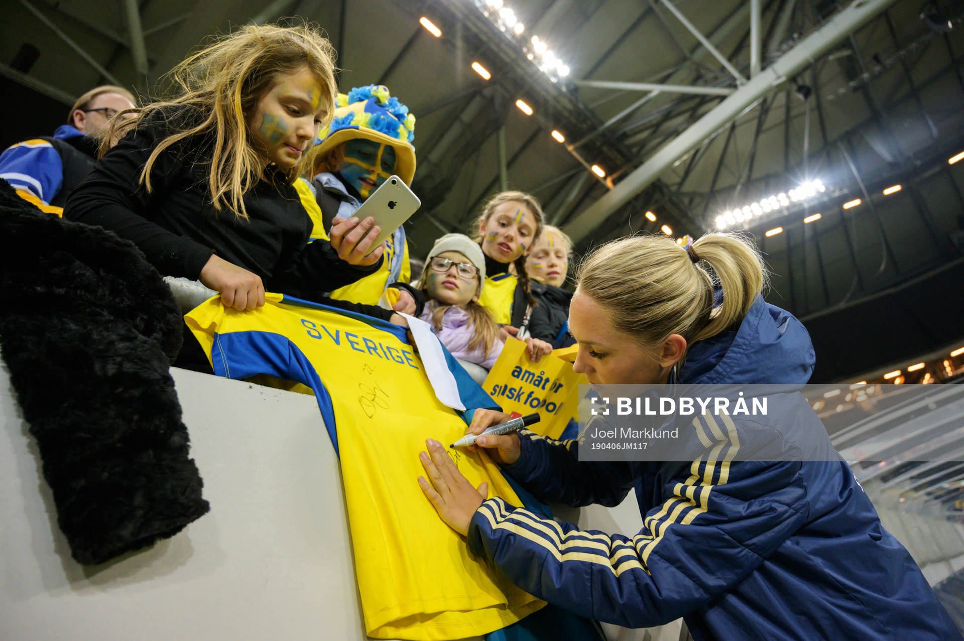 Elin Rubensson of Sweden signs autographs