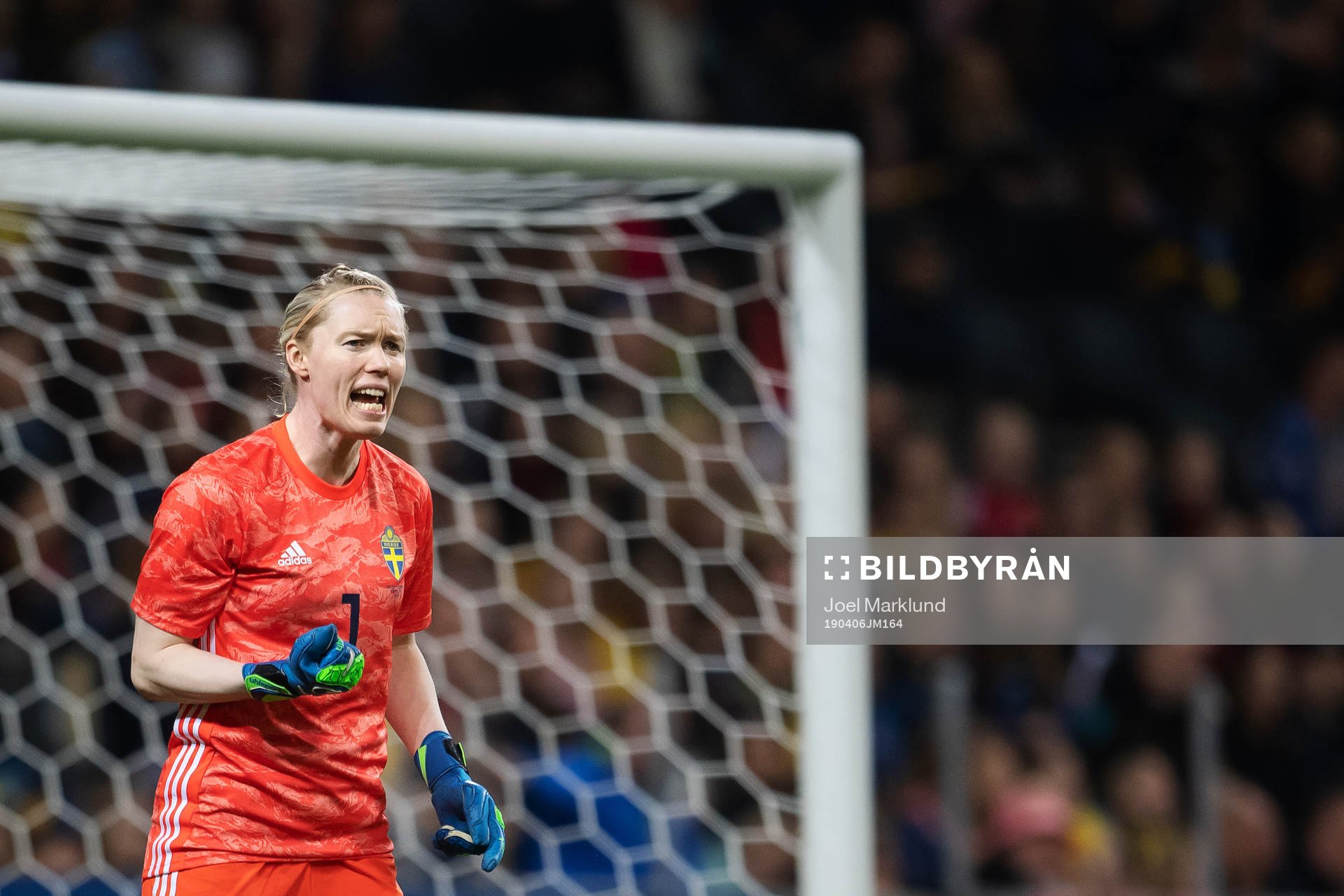 Goalkeeper Hedvig Lindahl of Sweden