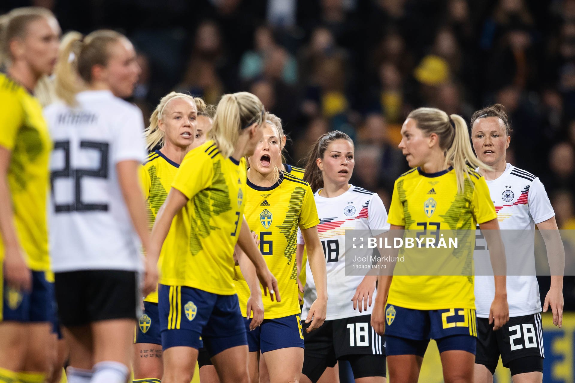 Caroline Seger, Magdalena Eriksson and Elin Rubensson of