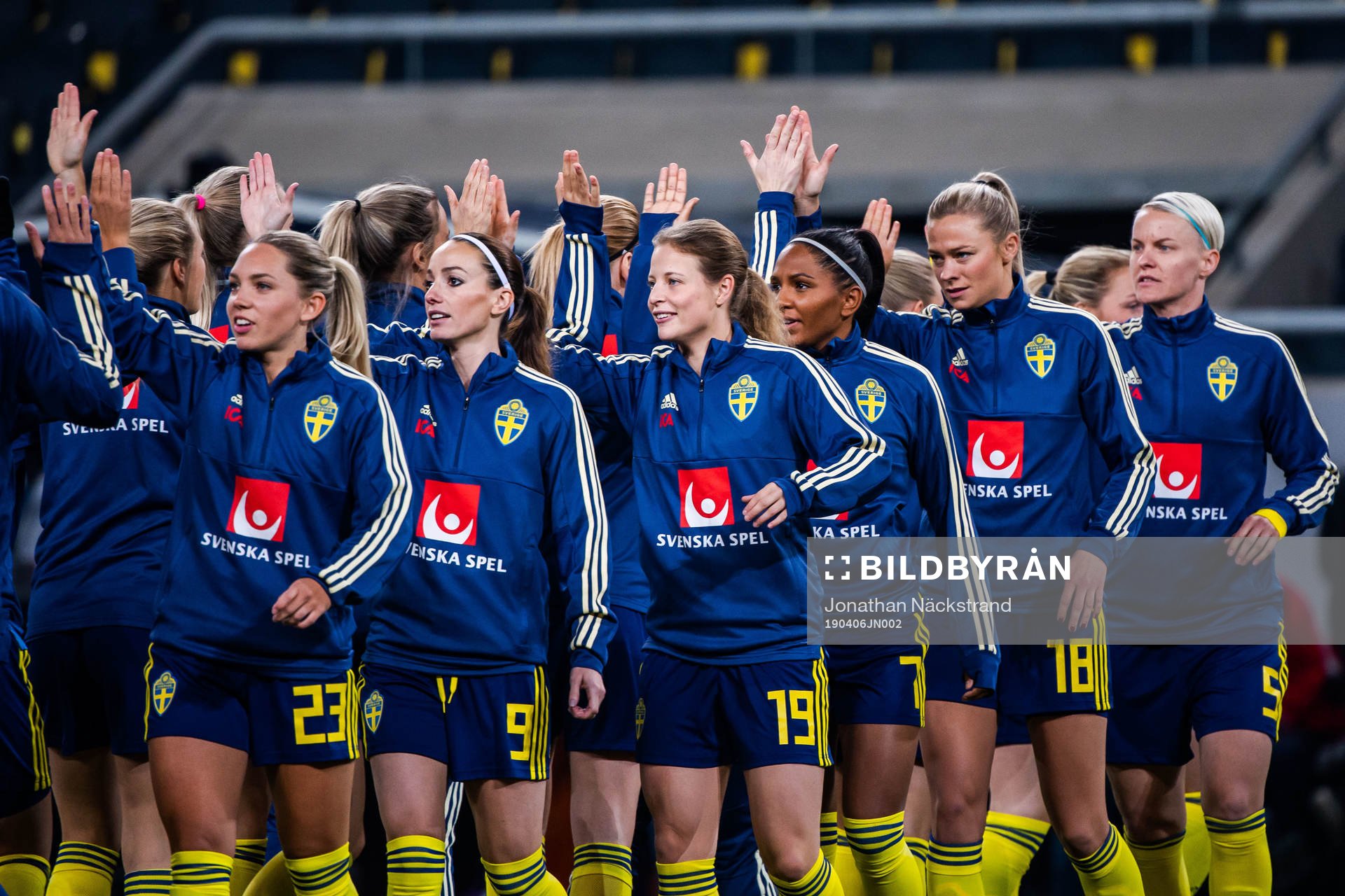 Elin Rubensson, Kosovare Asllani, Anna Anvegård, Madelen